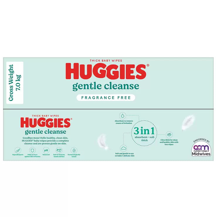 Huggies Fragrance Free Baby Wipes 24 x 80 Wipes