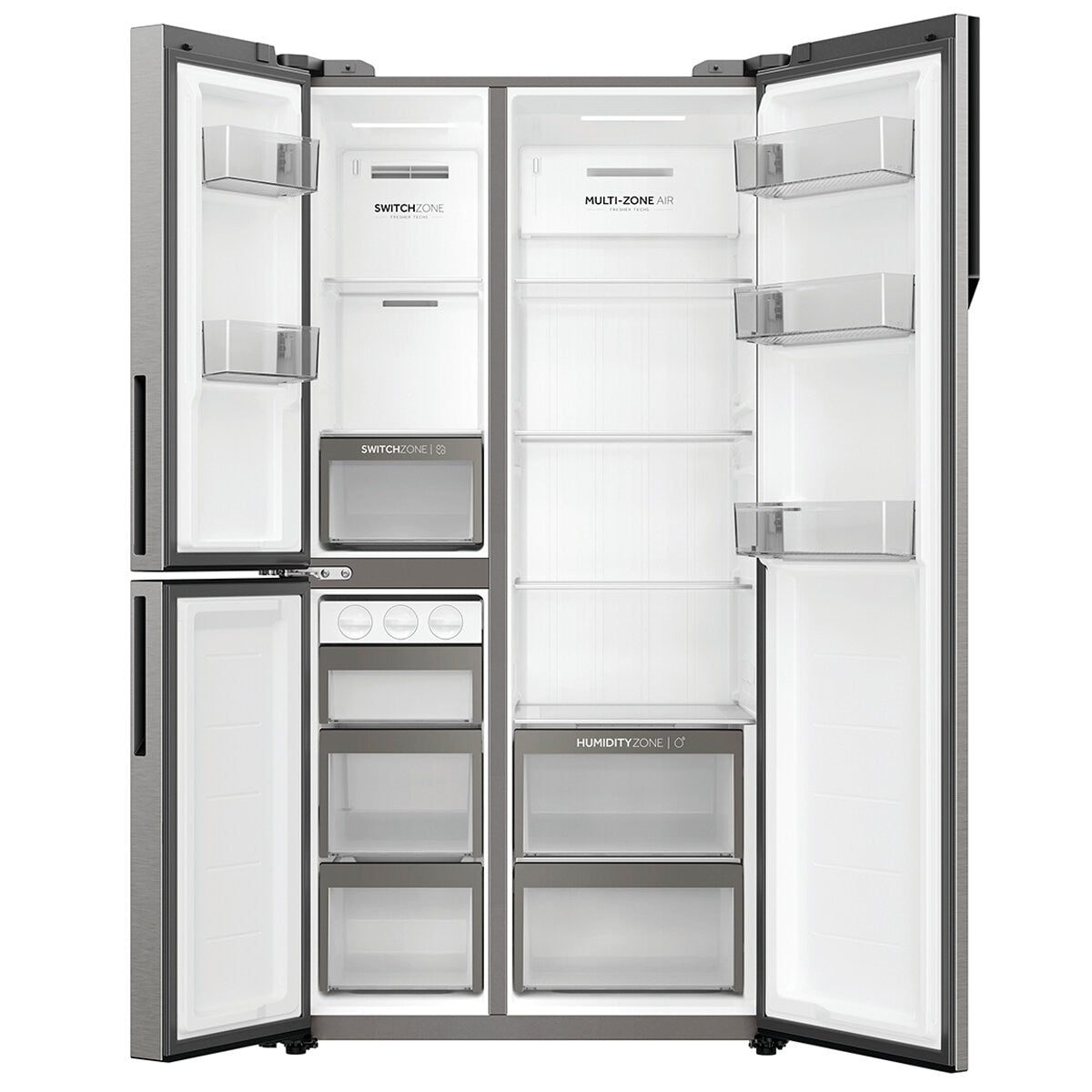 Haier 574L 500 Series S+ Three Door Side By Side Refrigerator Freezer Satina HRF575XS