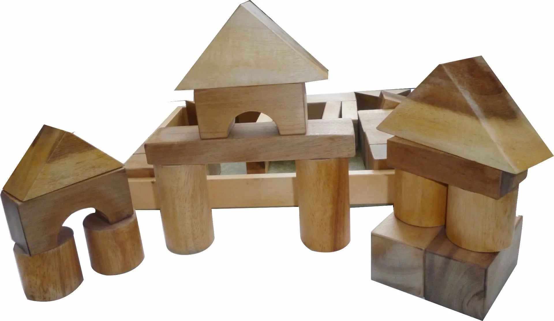 NATURAL WOOD BLOCKS 34 PCS Wholesale Hub