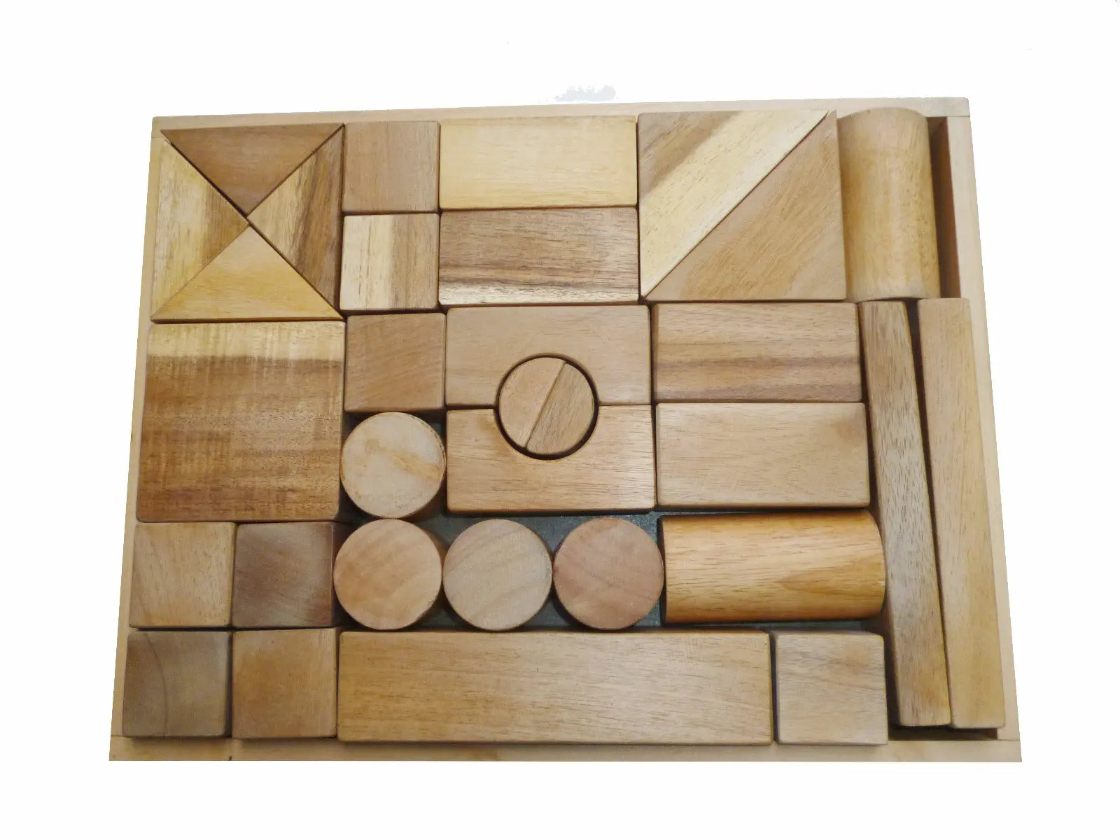 NATURAL WOOD BLOCKS 34 PCS Wholesale Hub