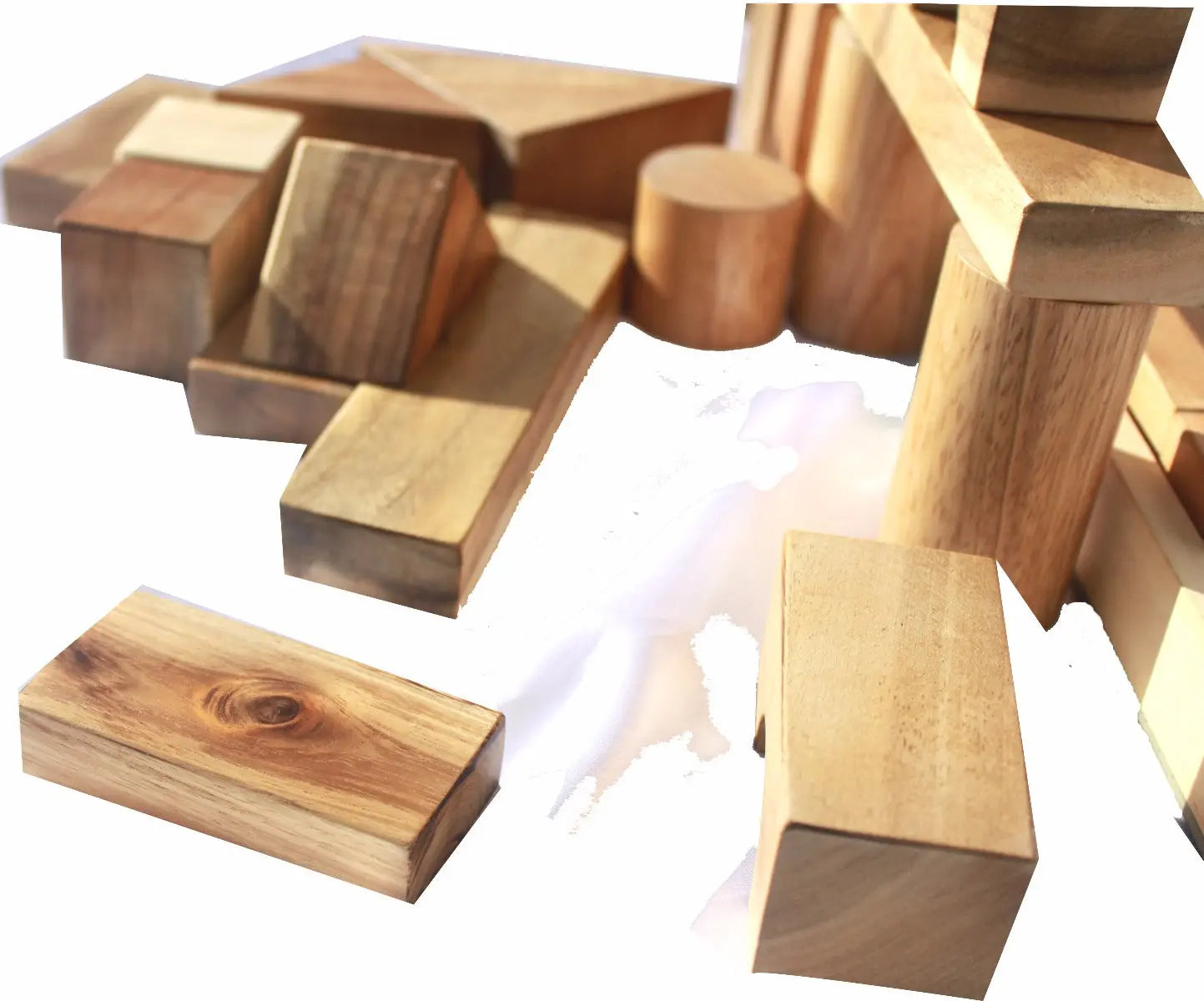 NATURAL WOOD BLOCKS 34 PCS Wholesale Hub