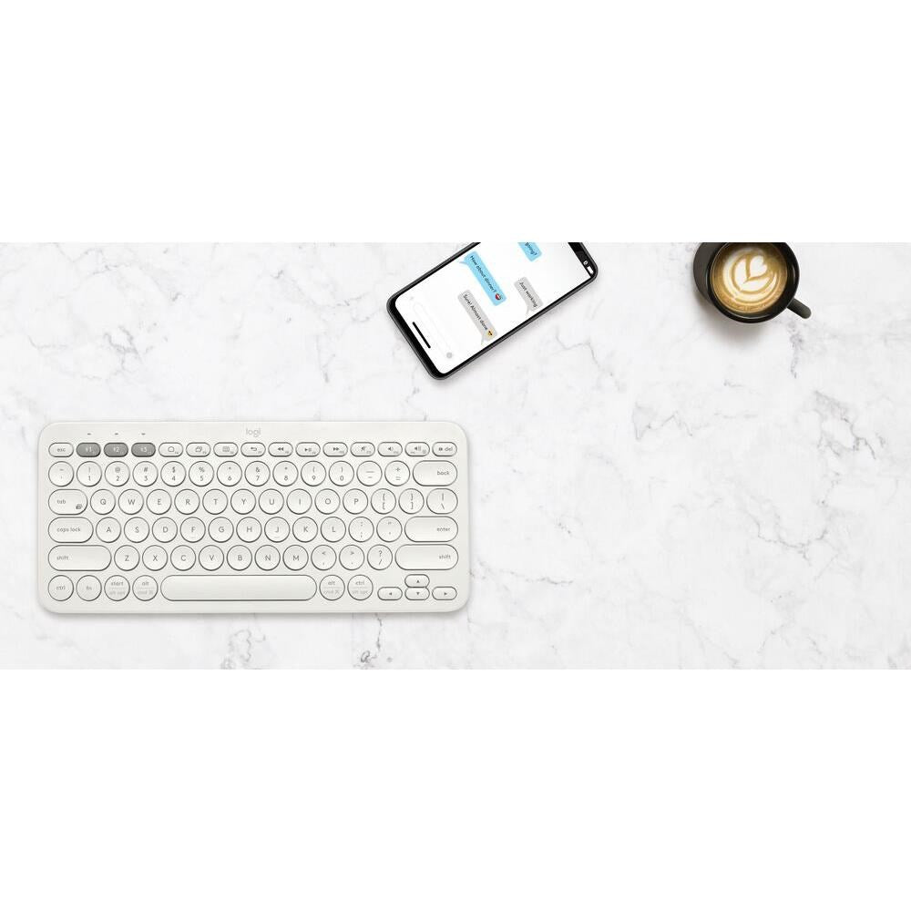 Logitech K380 Multi-Device Bluetooth Keyboard (White)
