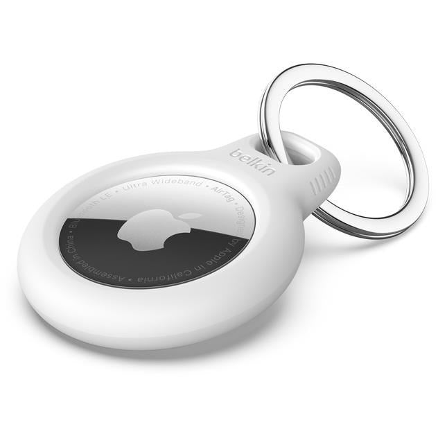 Belkin Secure AirTag Holder with Keyring (White)