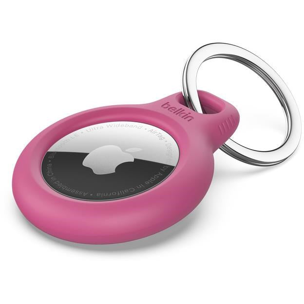 Belkin Secure AirTag Holder with Keyring (Pink)