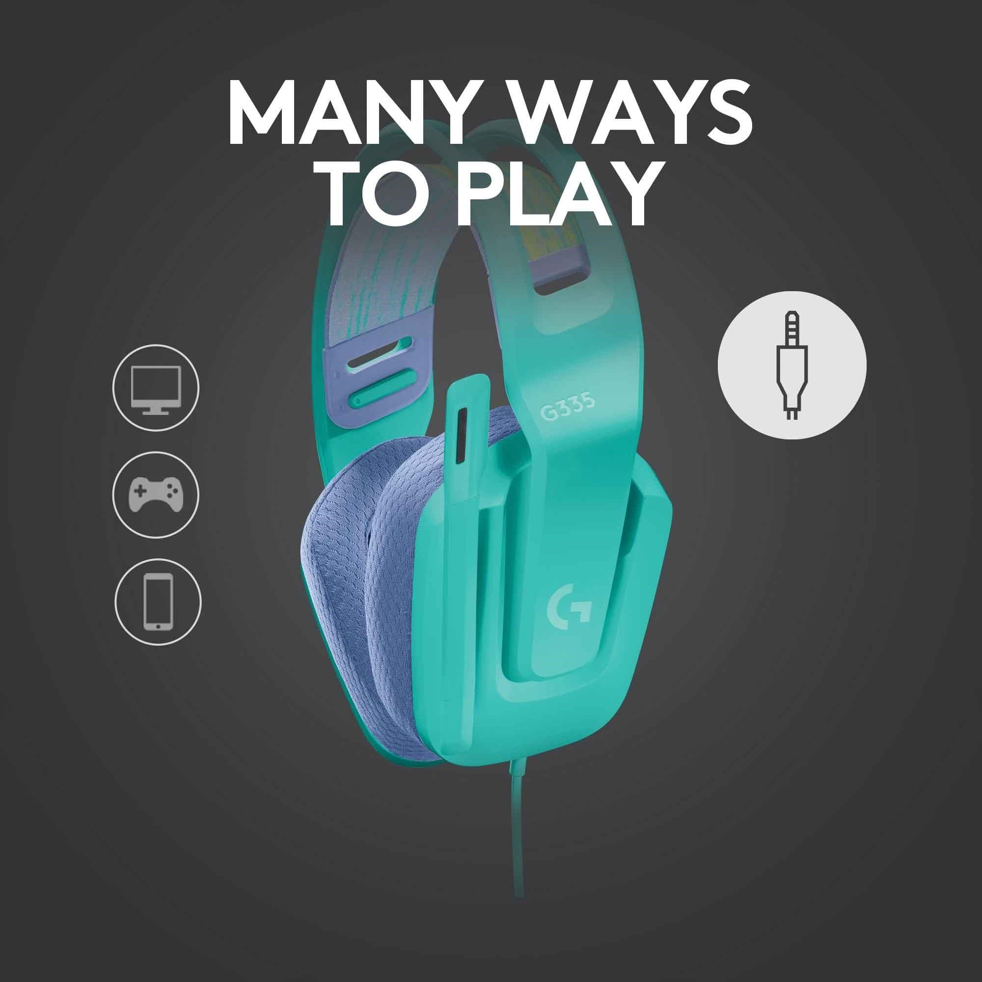 Logitech G335 Wired Gaming Headset (Mint)