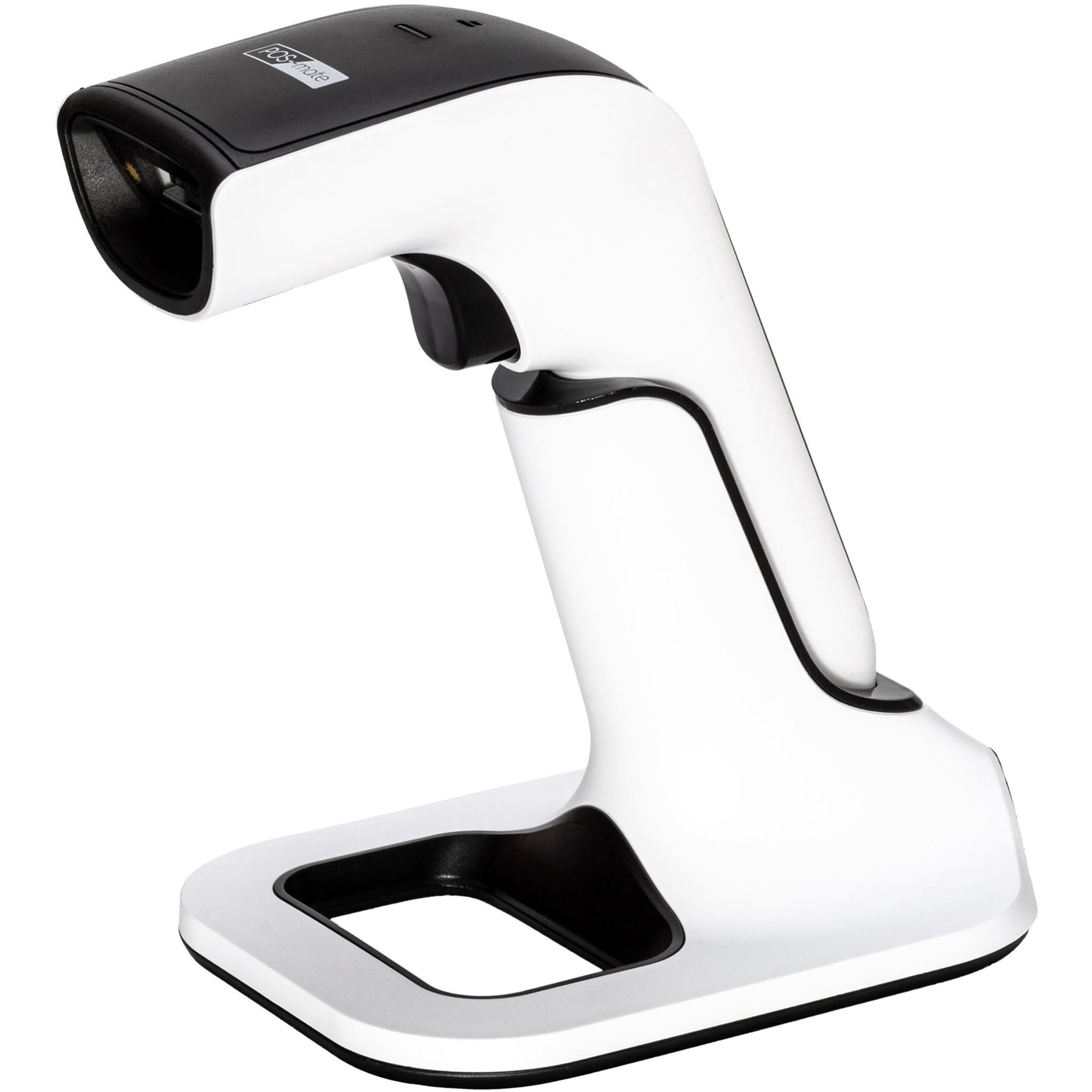 POS-mate Wireless 2D Barcode Scanner (White/Black)
