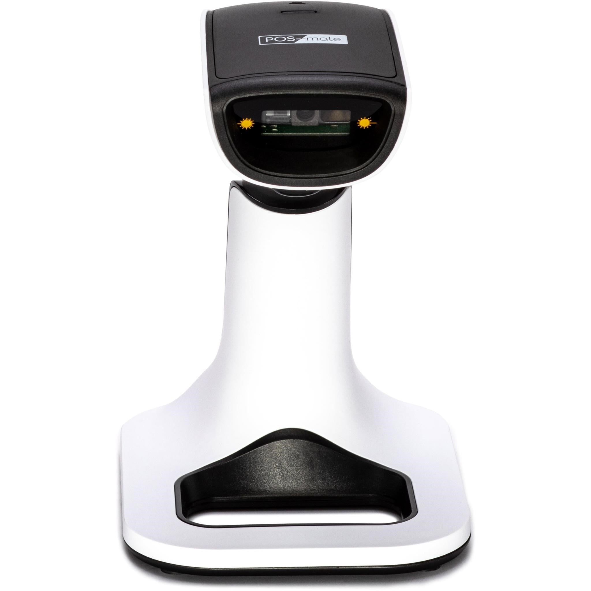 POS-mate Wireless 2D Barcode Scanner (White/Black)