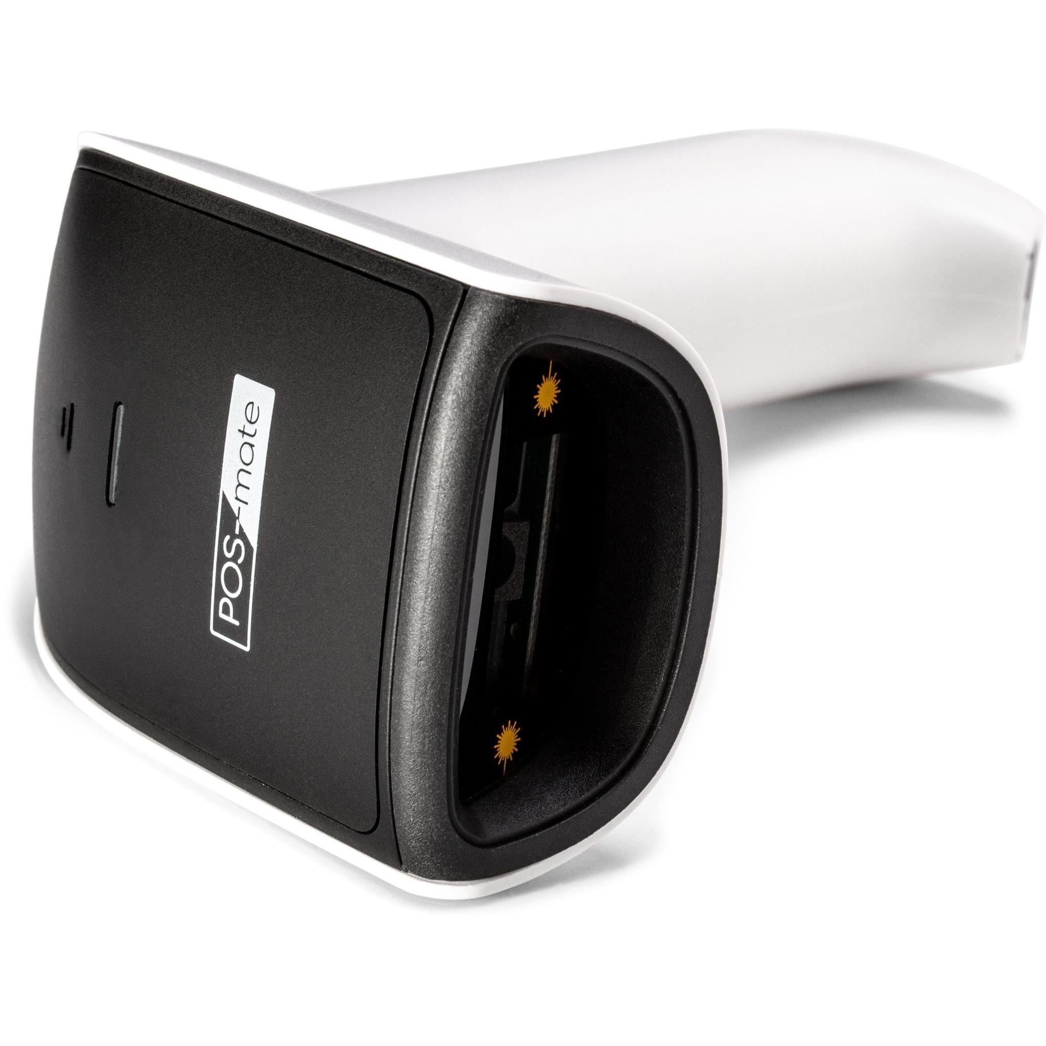 POS-mate Wireless 2D Barcode Scanner (White/Black)
