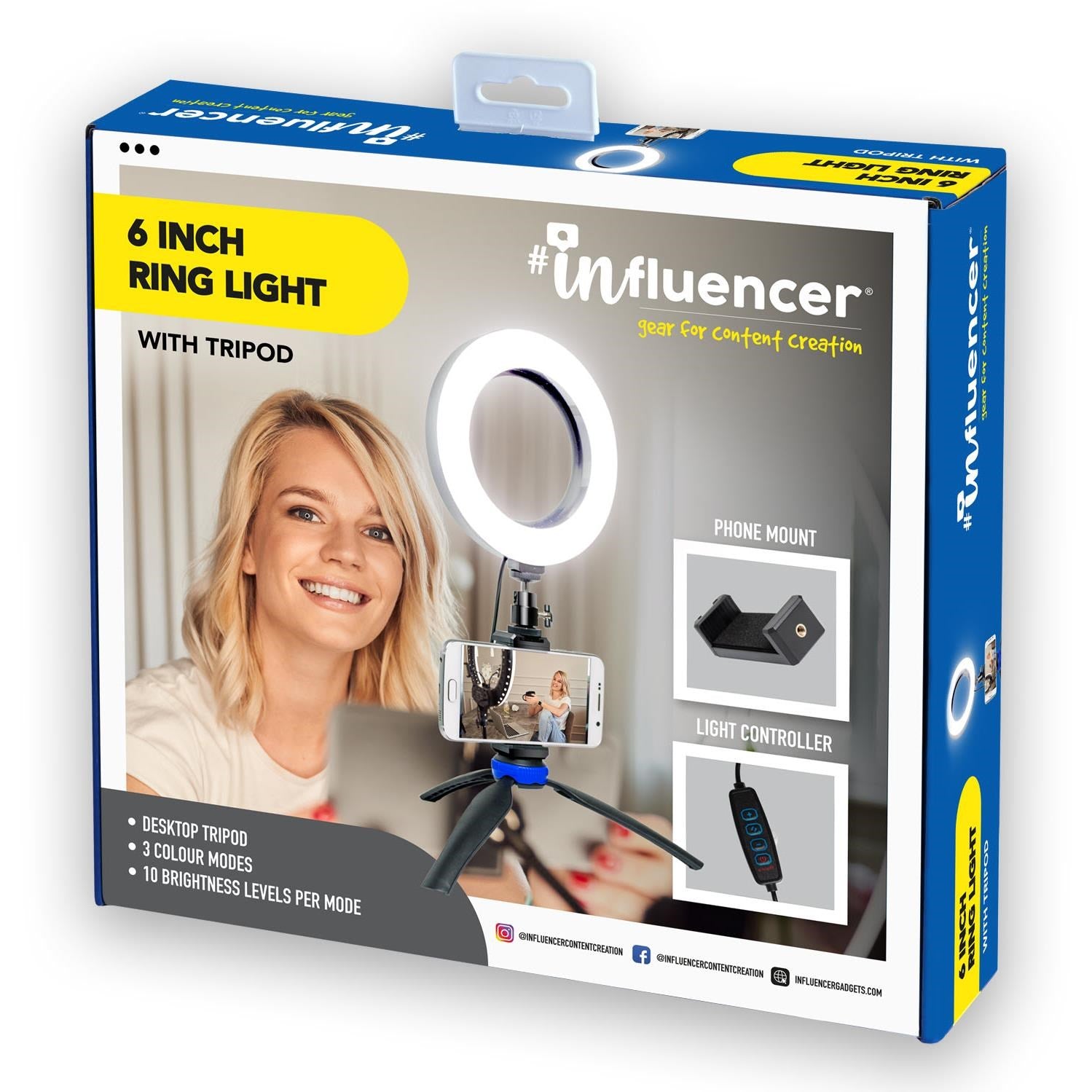 Influencer 6' Ring Light with Small Tripod