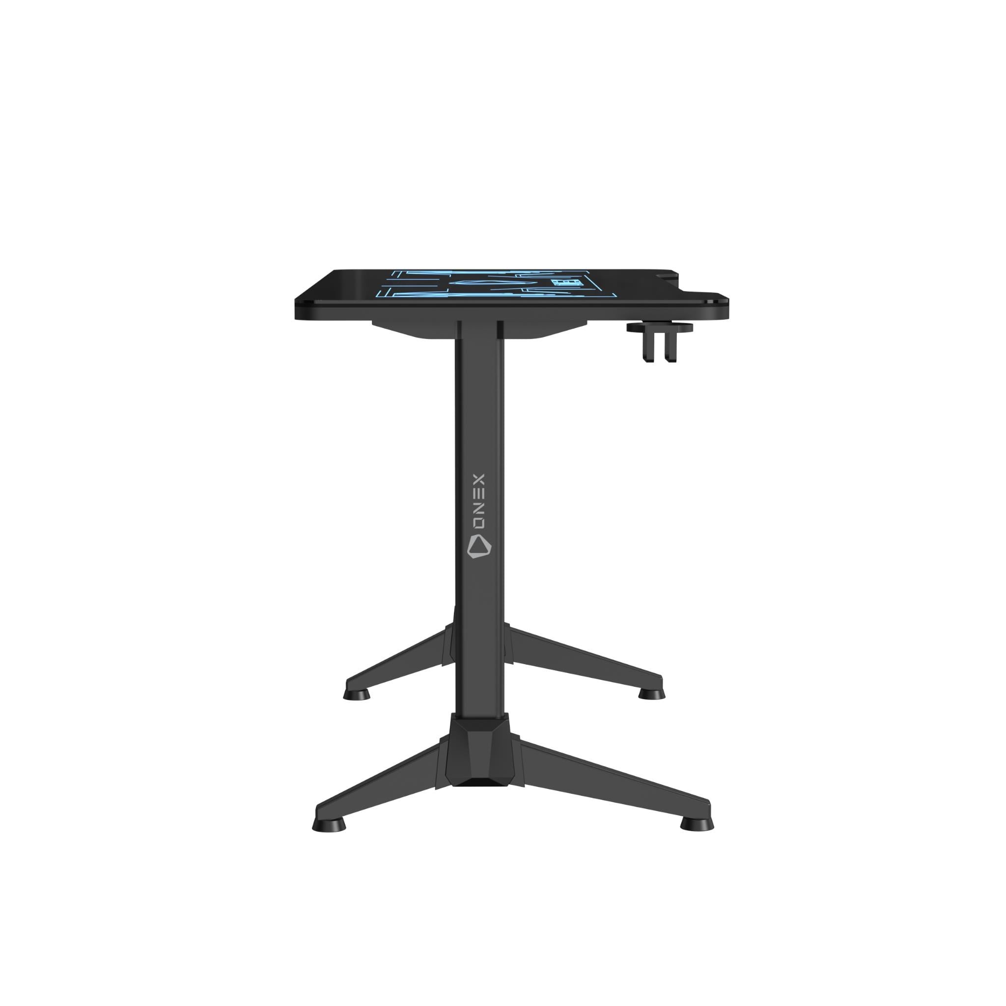 ONEX GD1200G Tempered Glass RGB Gaming Desk w/Cup Holder+ Headset Hook