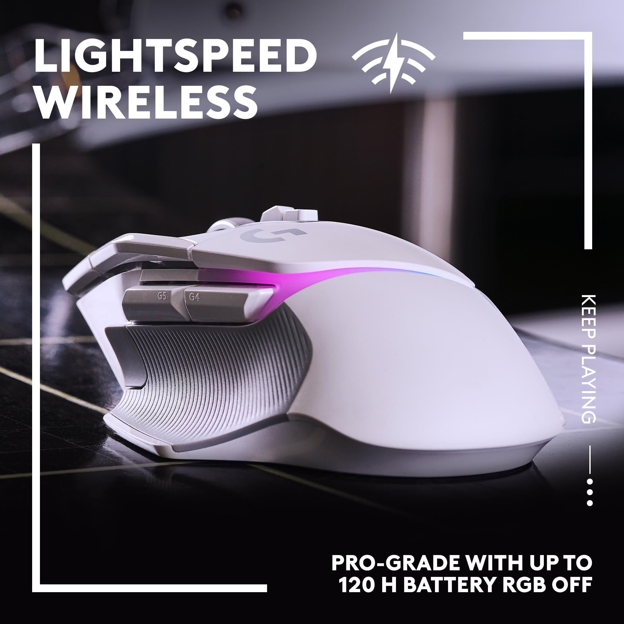 Logitech G502 X Plus Wireless RGB Gaming Mouse (White)