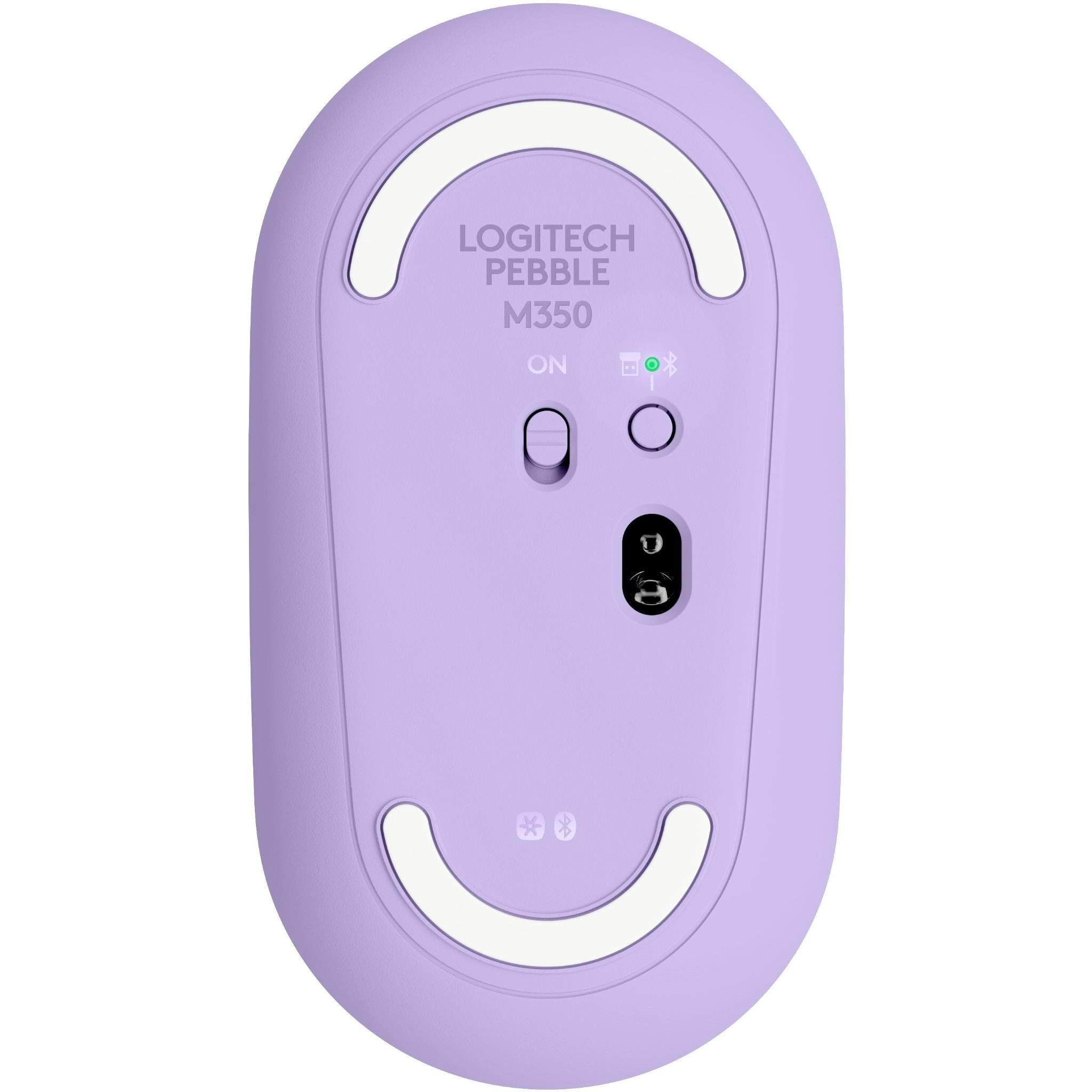 Logitech M350 Pebble Wireless Mouse (Lavender)