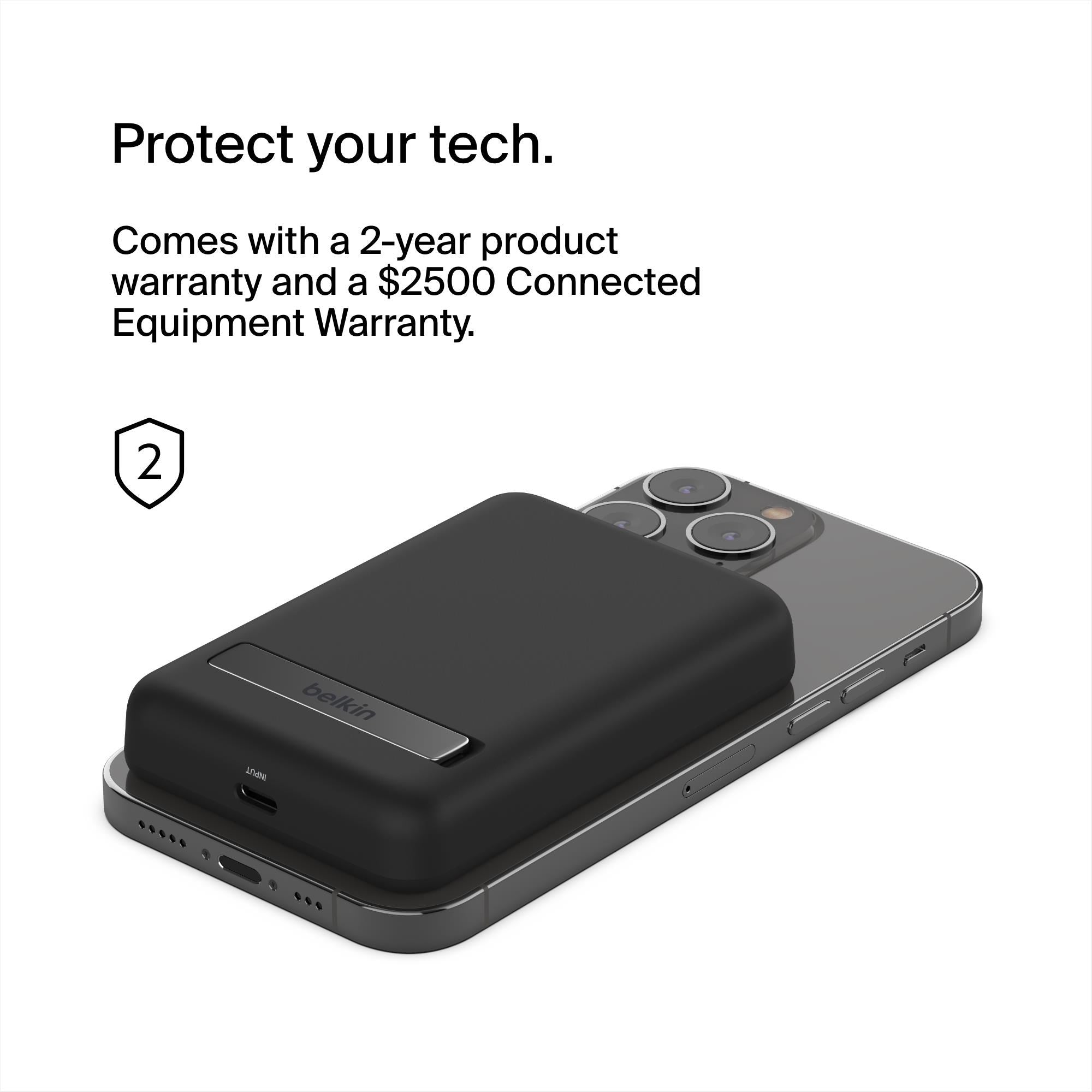 Belkin BoostUp Charge Magnetic Wireless Power Bank 5K + Stand (Black)