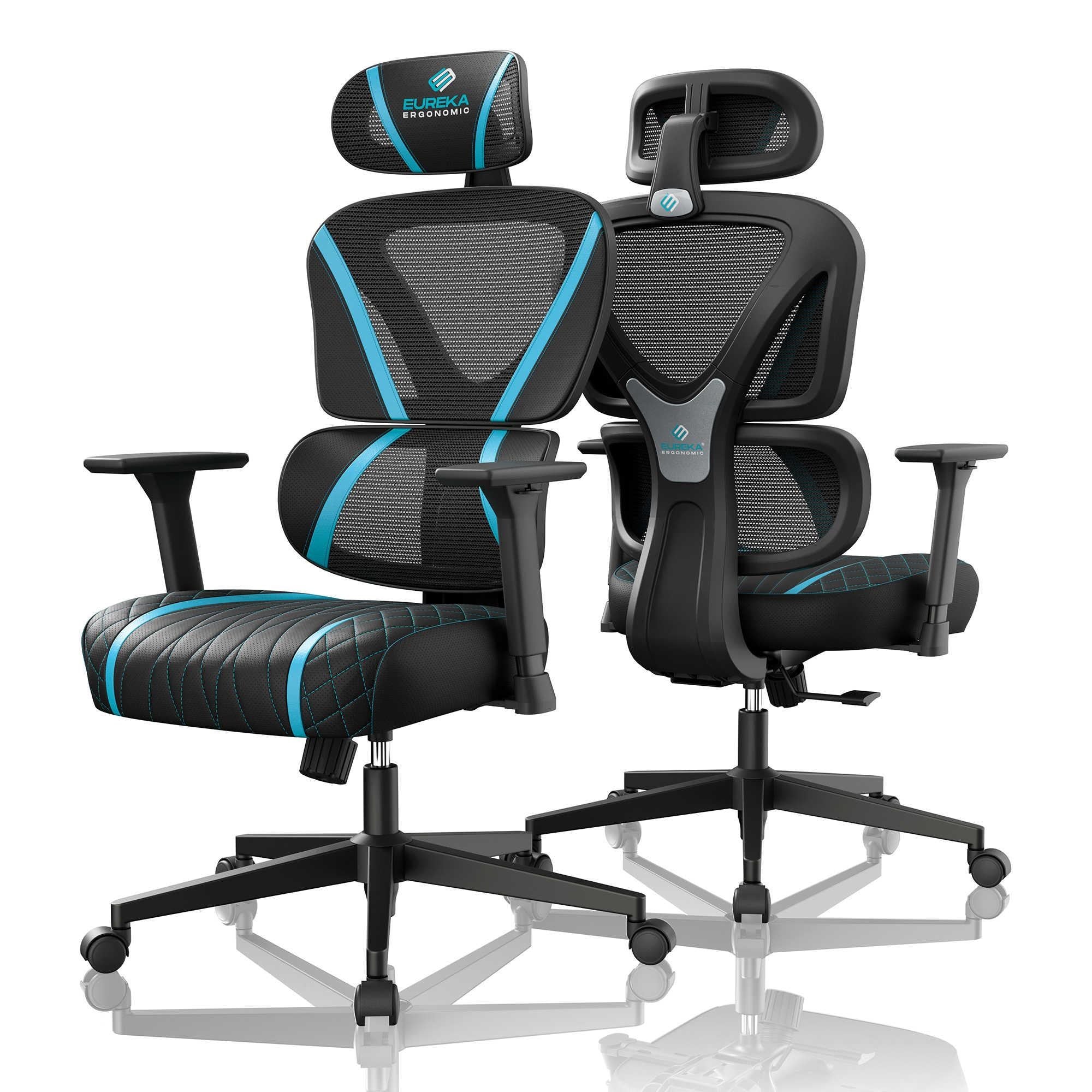 Eureka GC06 NORN Series Ergonomic Gaming / Office Chair (Black/Blue)