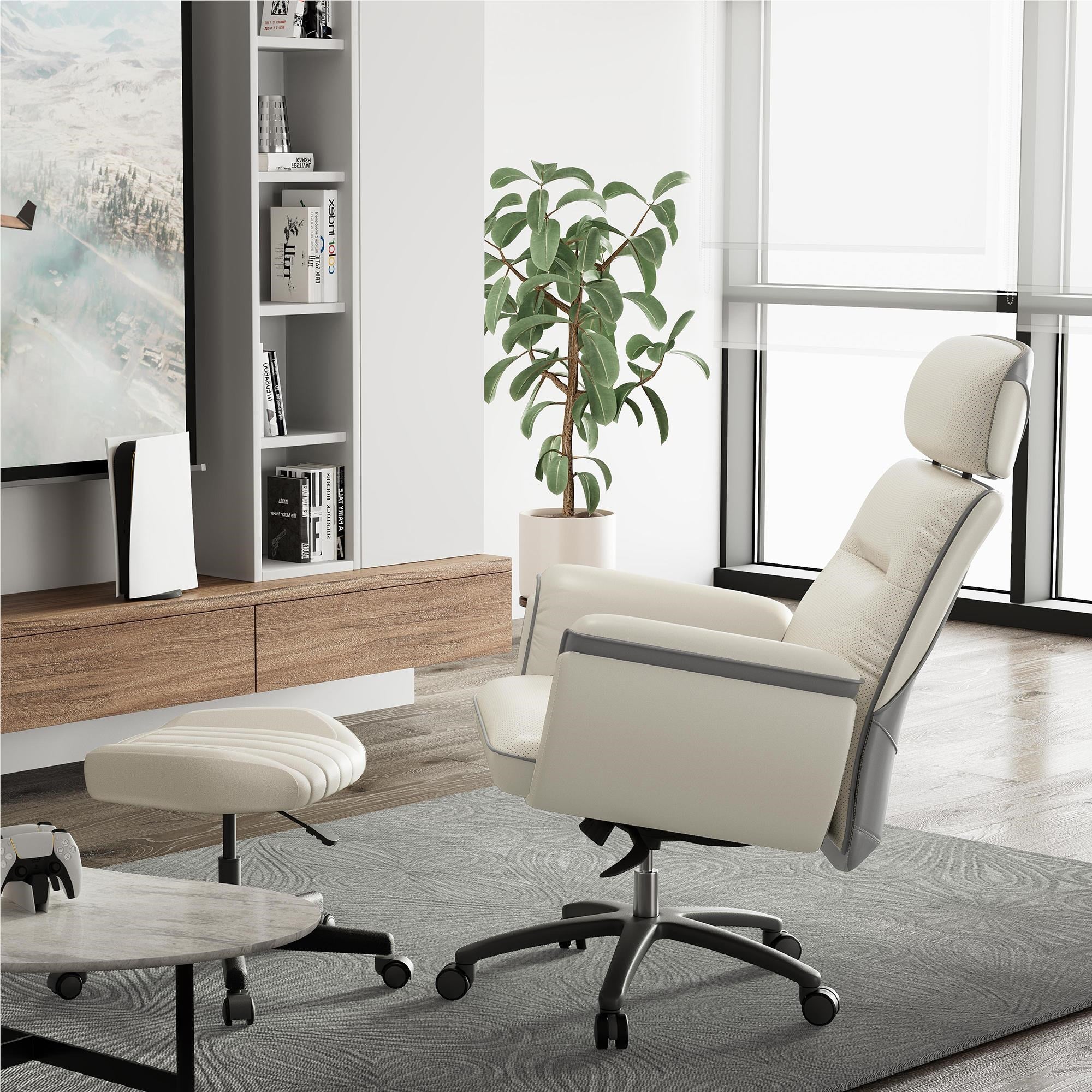 Eureka Royal Executive Sofa Gaming / Office Chair (White)