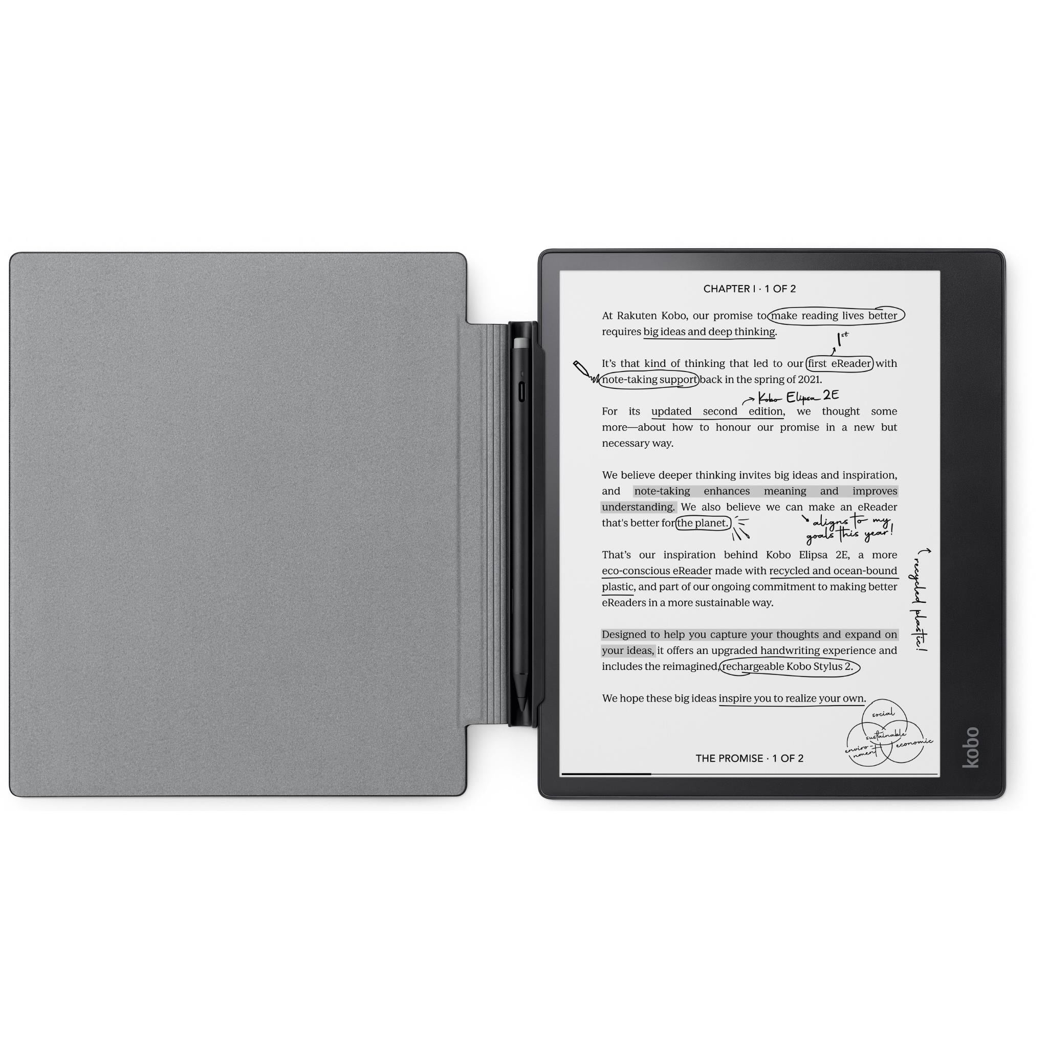 Kobi Elipsa 2E SleepCover Case (Black)