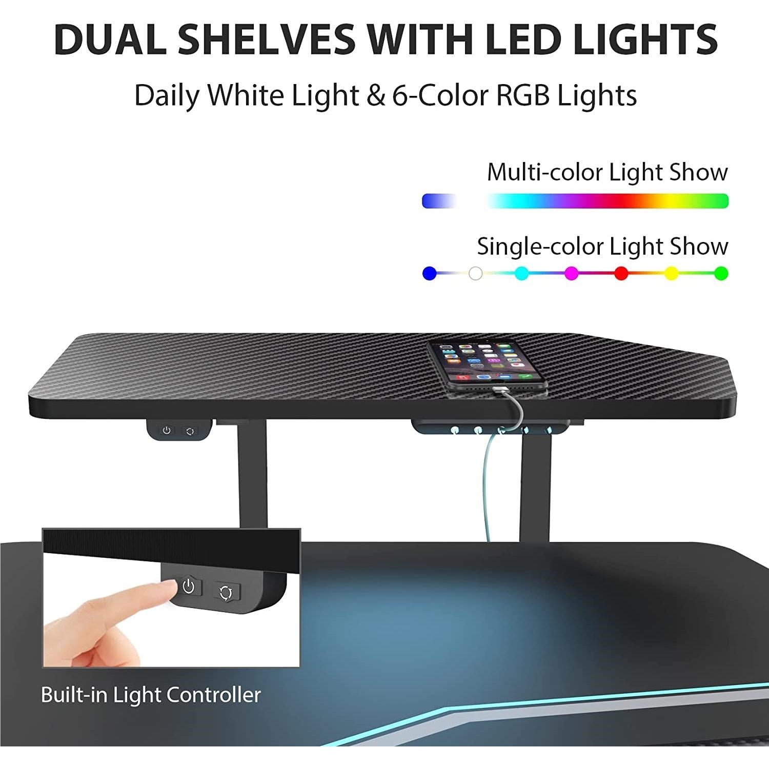 Eureka Ergonomic 72' Studio Electric Standing Office Desk With Keyboard Tray