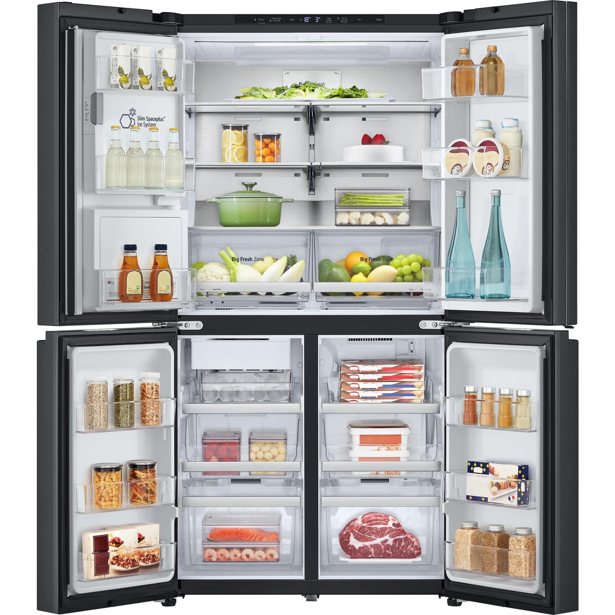 LG GF-D700MBLC 638L French Door Fridge (Matte Black)