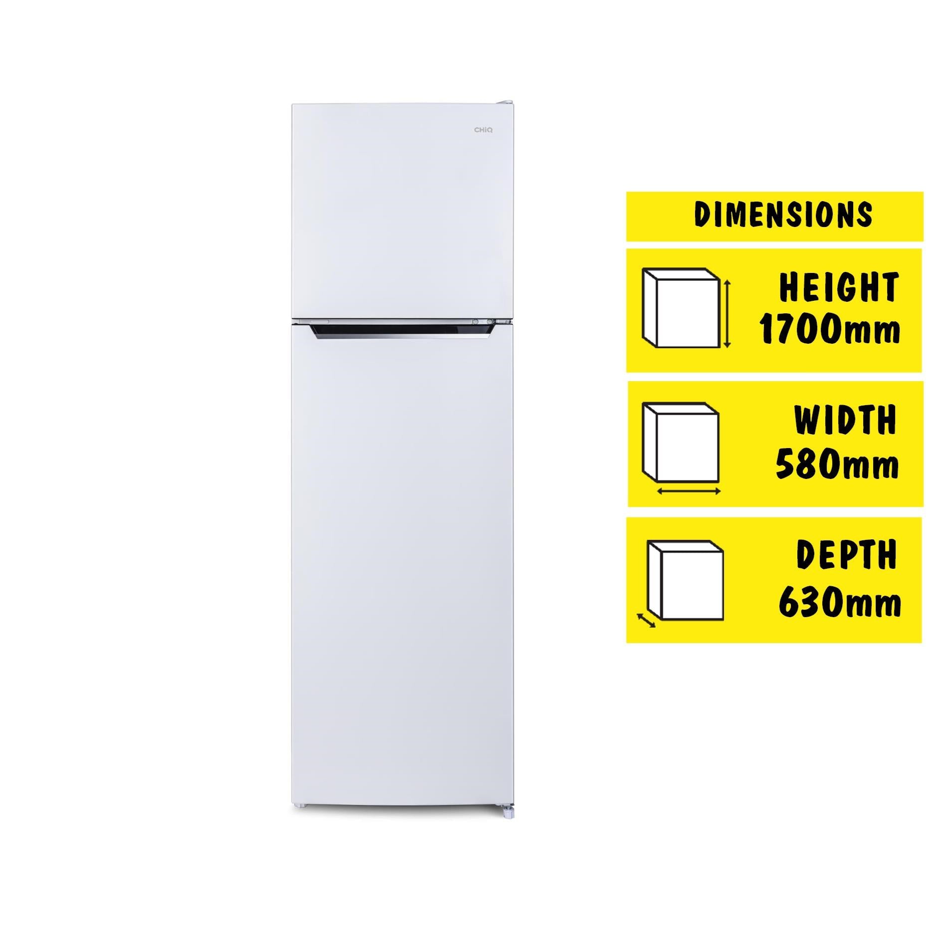 CHiQ CTM255NW5E 255L Top Mount Fridge