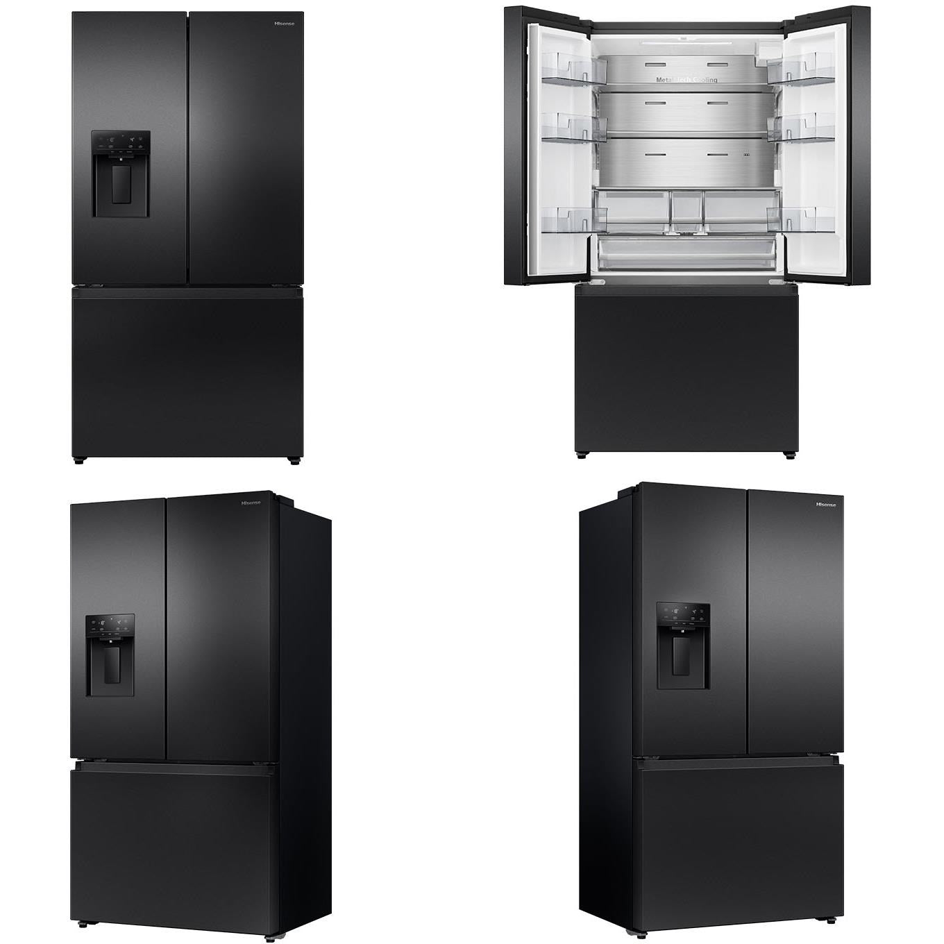 Hisense HRFD634BW 634L PureFlat French Door Fridge (Dark Stainless Steel)