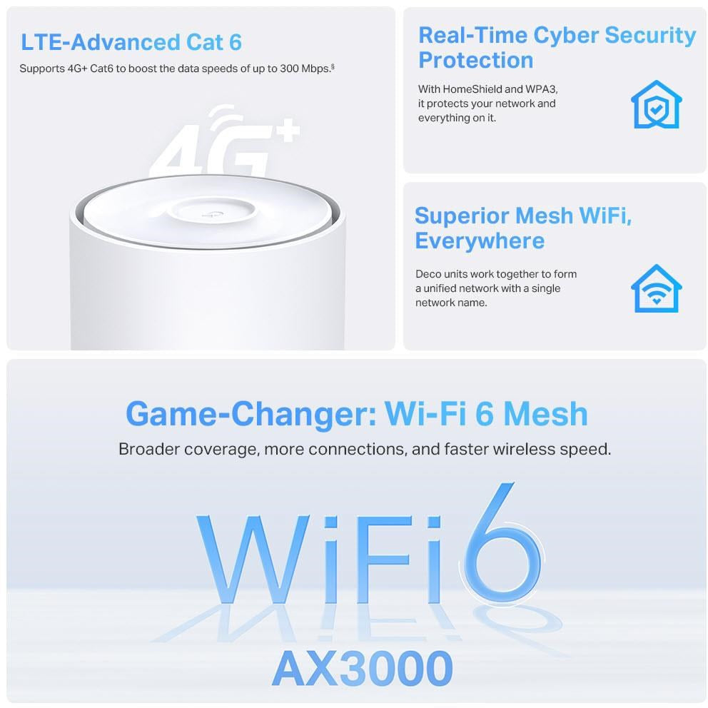 TP-Link DECO-X50-4G-1PK Mesh Wi-Fi 6 Gateway