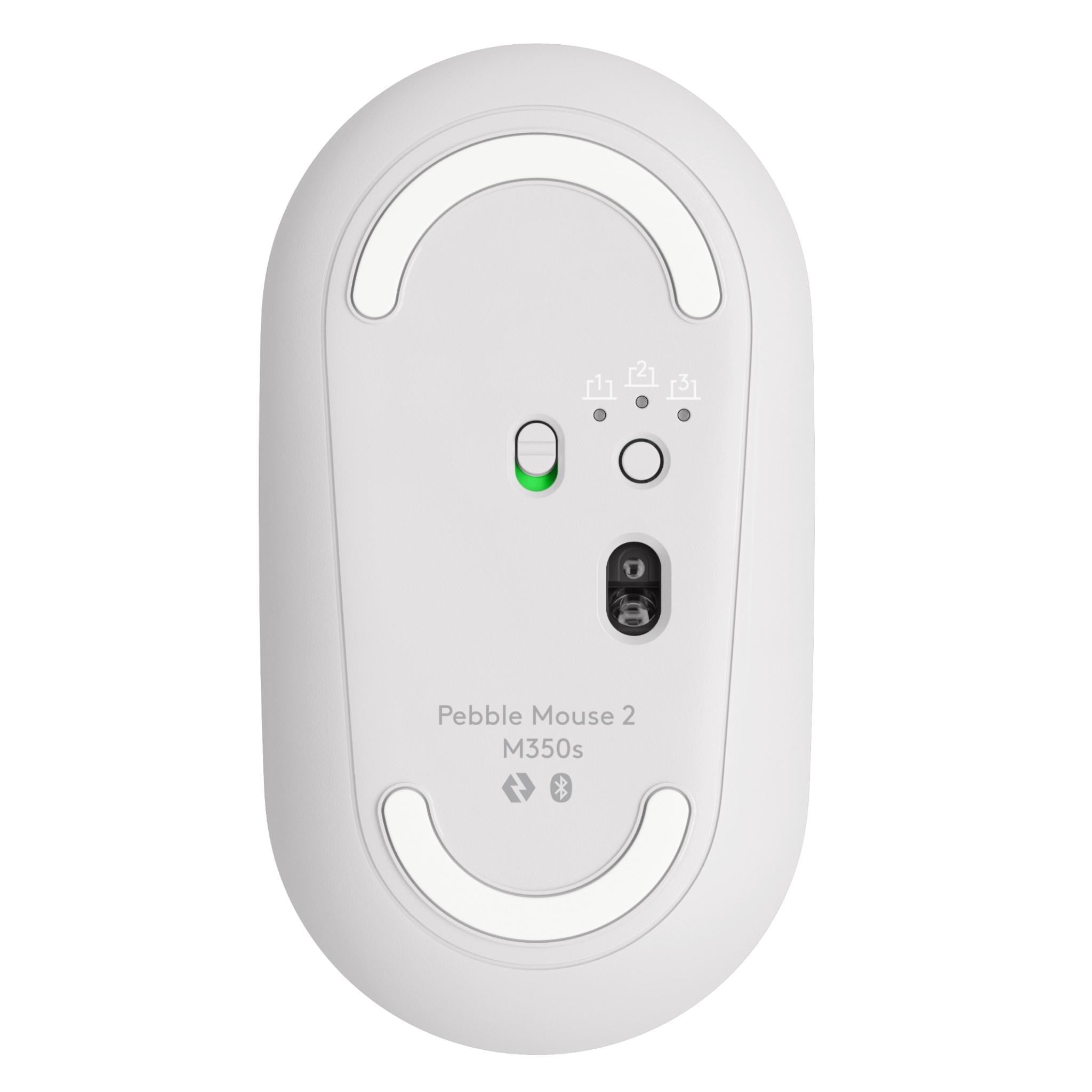 Logitech M350S Pebble 2 Wireless Mouse (White)