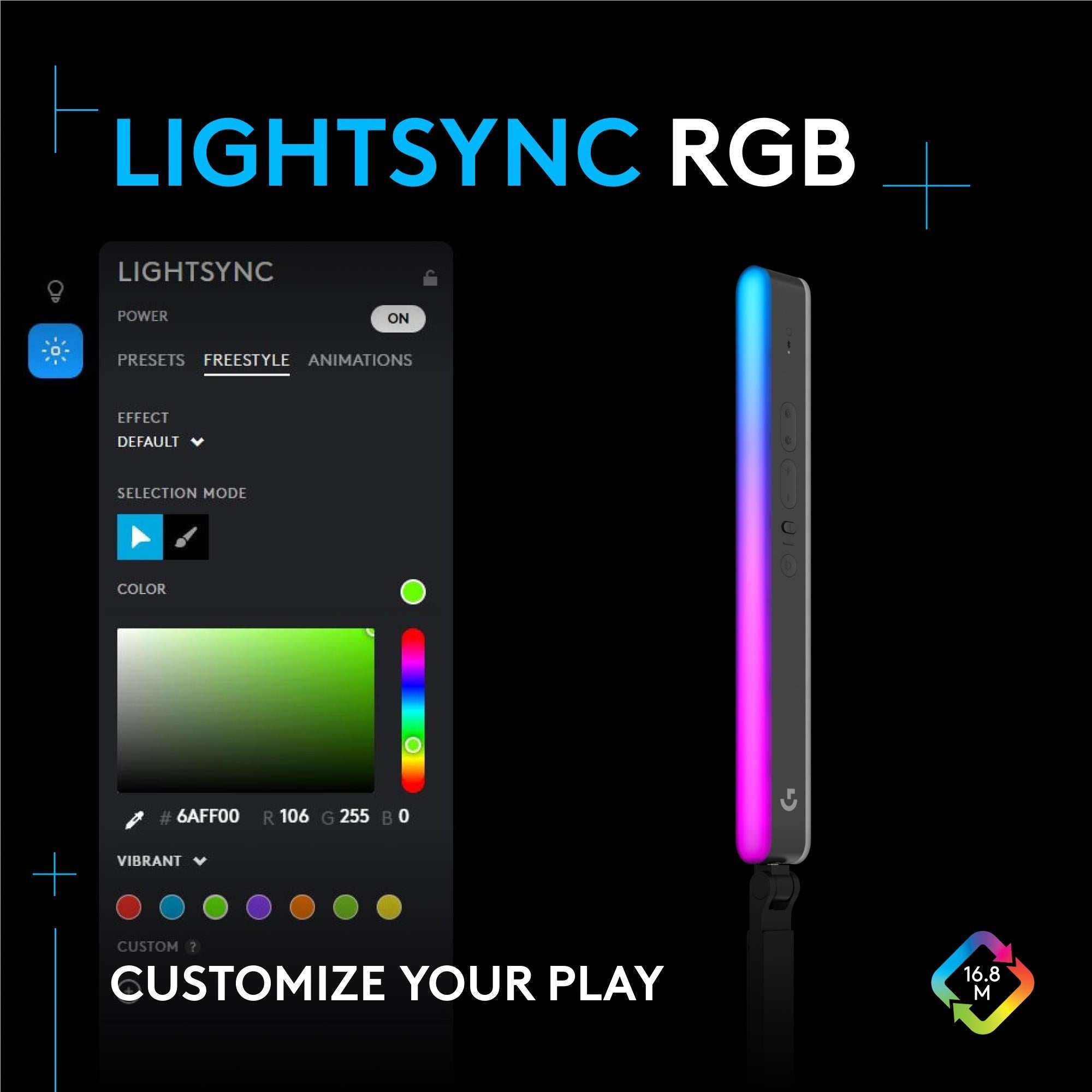 Logitech G Litra Beam LX Dual-Sided RGB Streaming Key Light