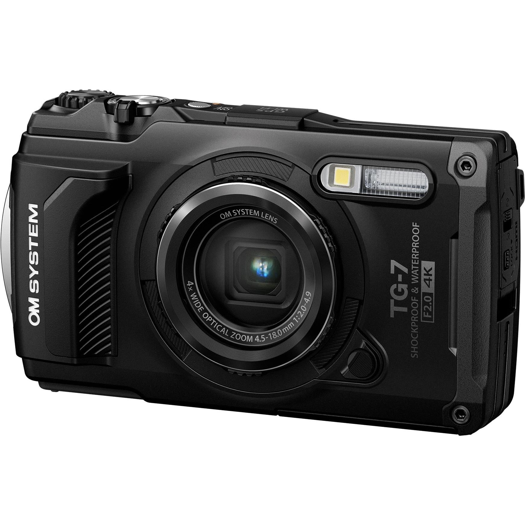 OM System TG-7 Tough Digital Camera (Black)