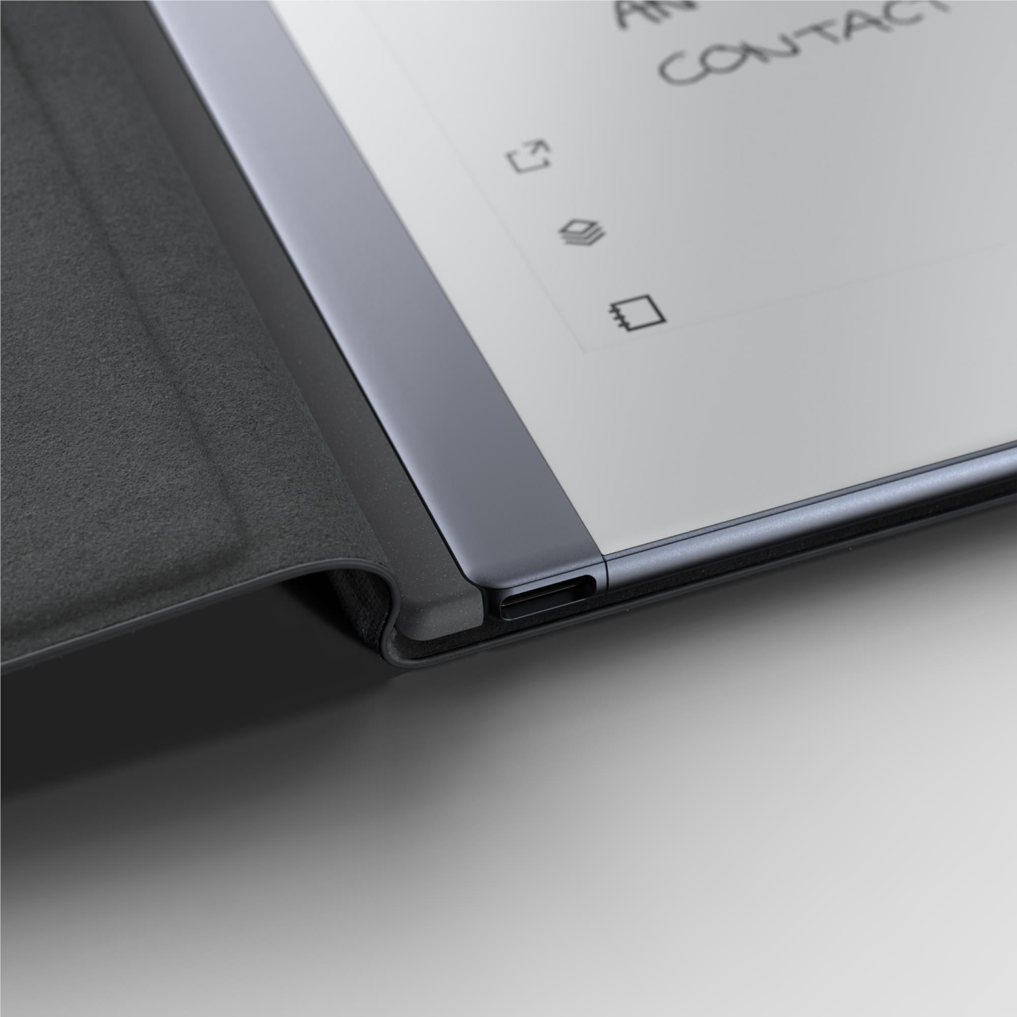 reMarkable Premium Leather Book Folio for reMarkable 2 Paper Tablet (Black)