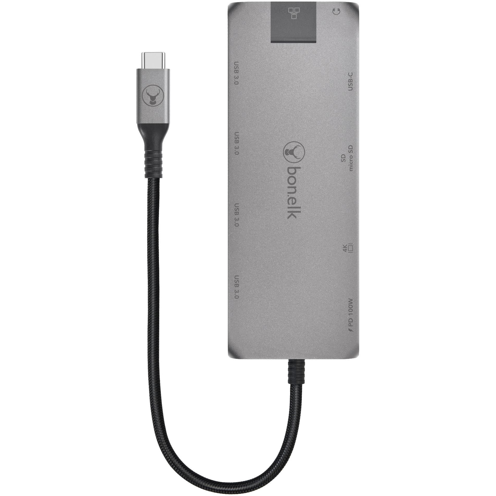 Bonelk Long-Life 11-in-1 Multiport USB-C Hub (Space Grey)
