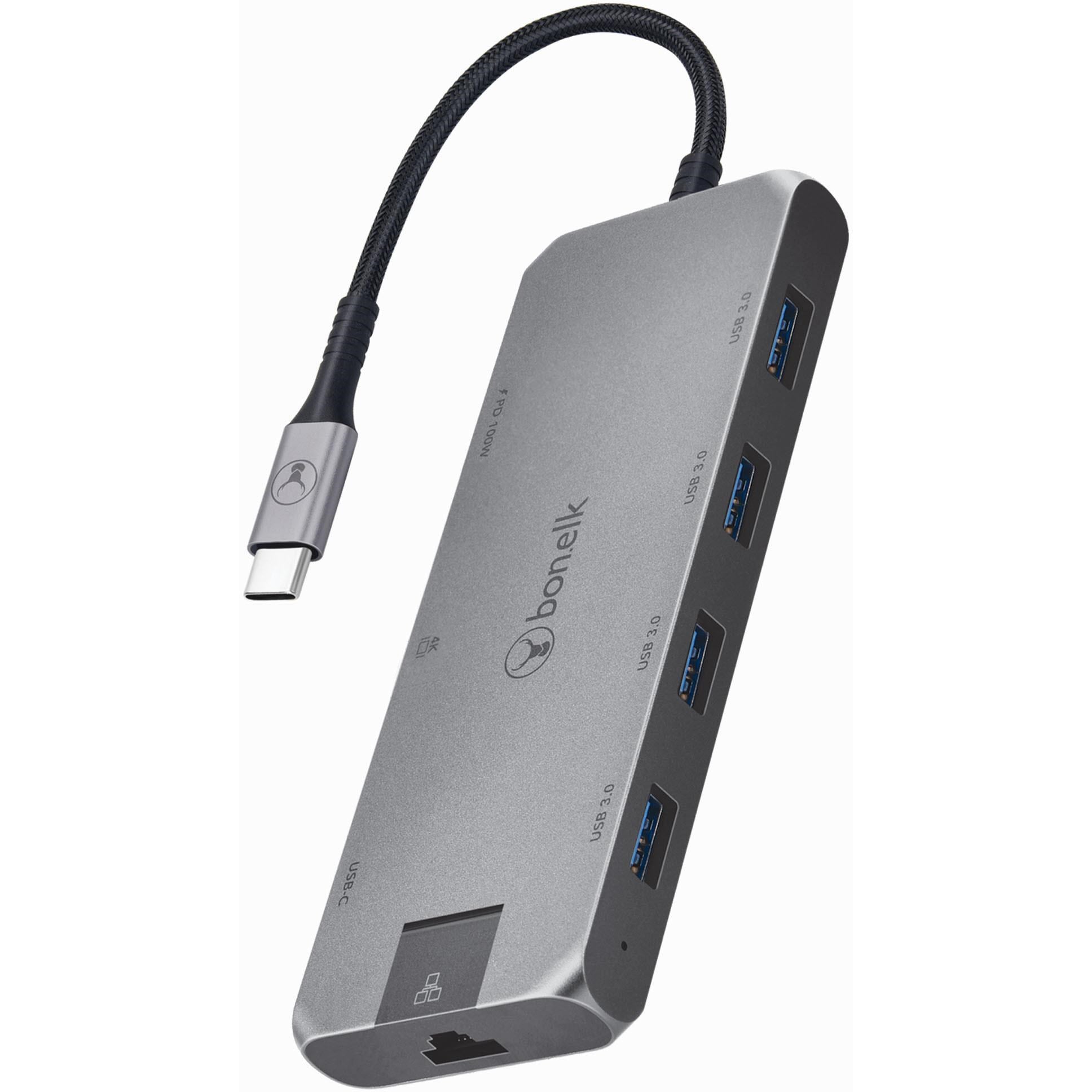 Bonelk Long-Life 8-in-1 Multiport USB-C Hub (Space Grey)