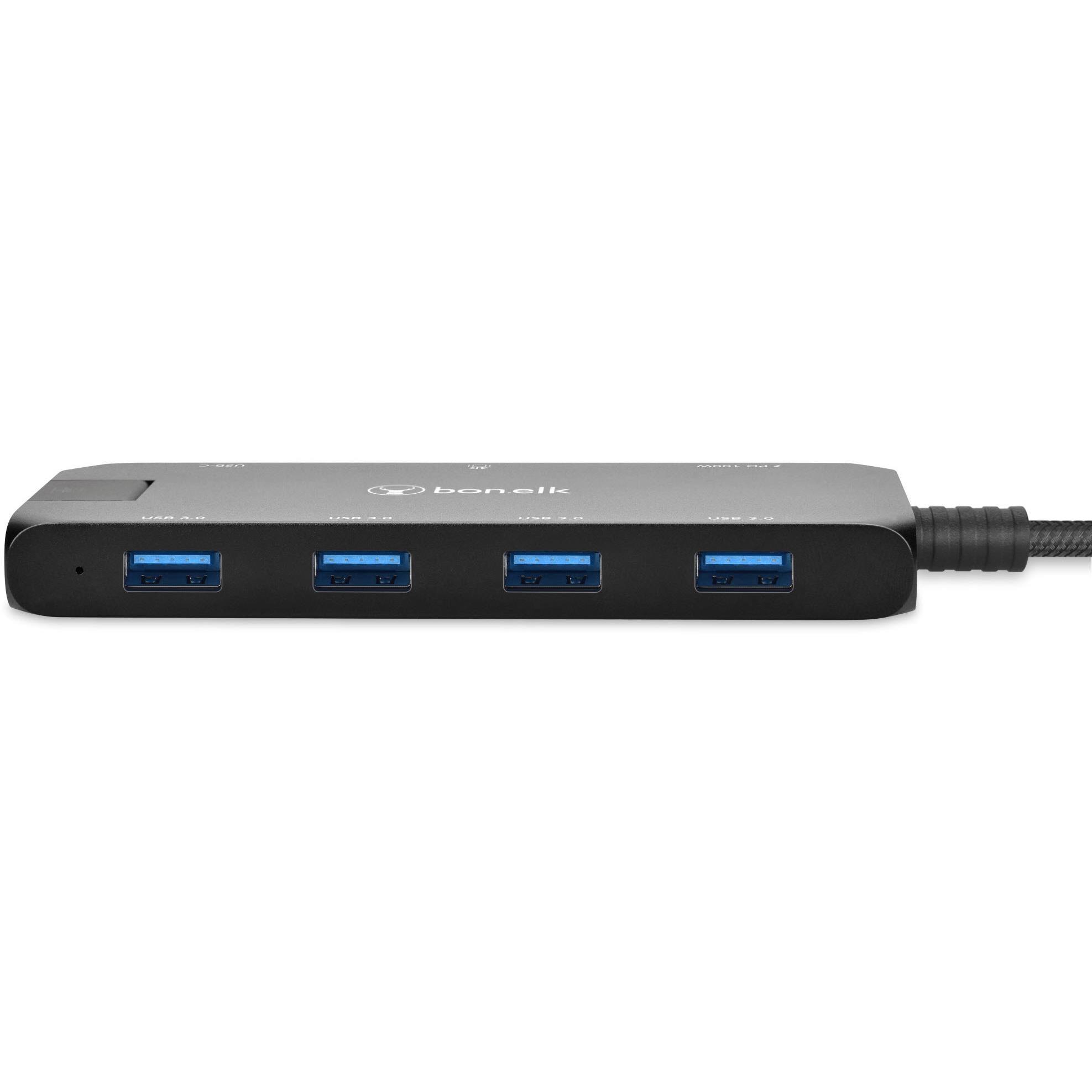 Bonelk Long-Life 8-in-1 Multiport USB-C Hub (Black)