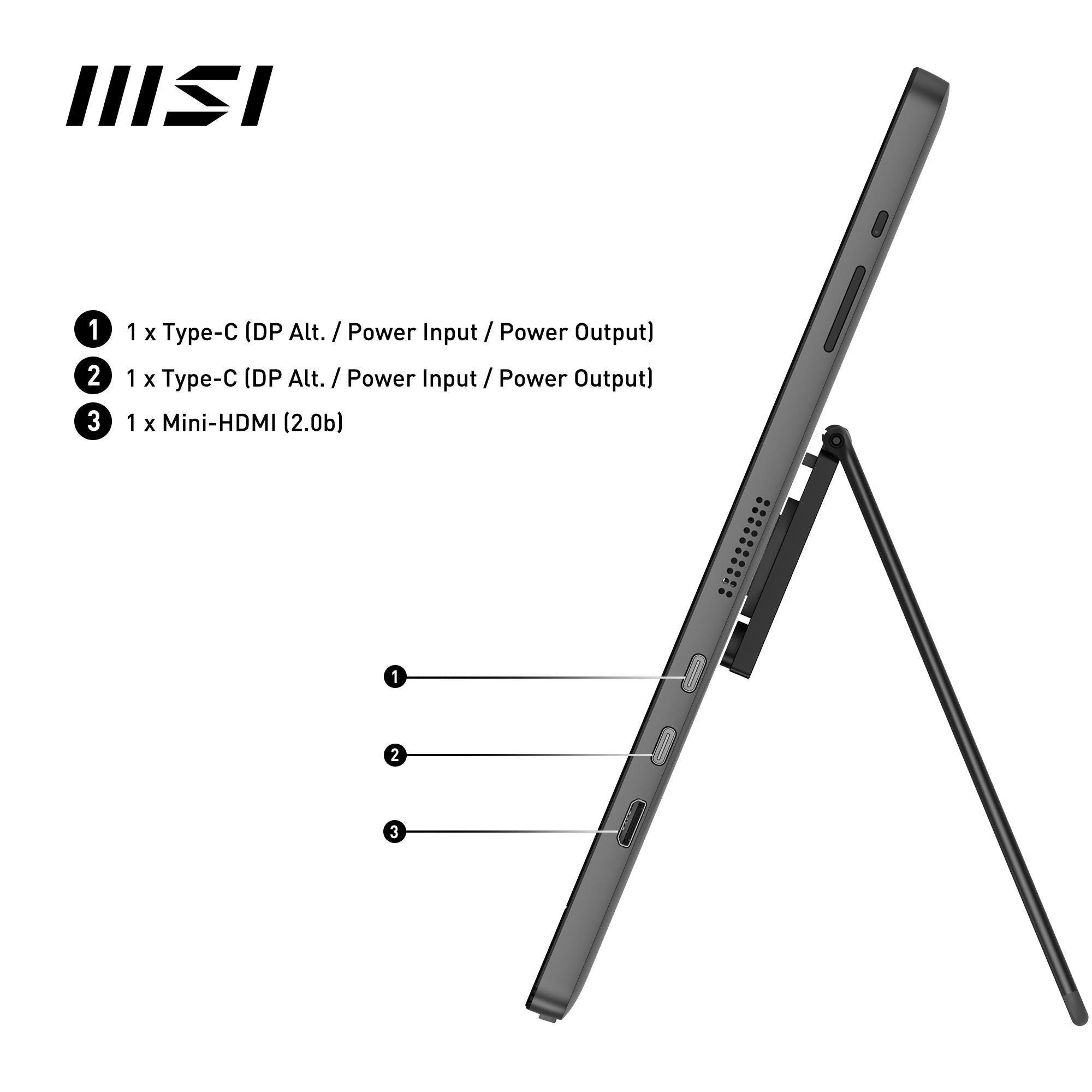 MSI PRO MP161 E2 15.6' FHD IPS USB-C Portable Monitor