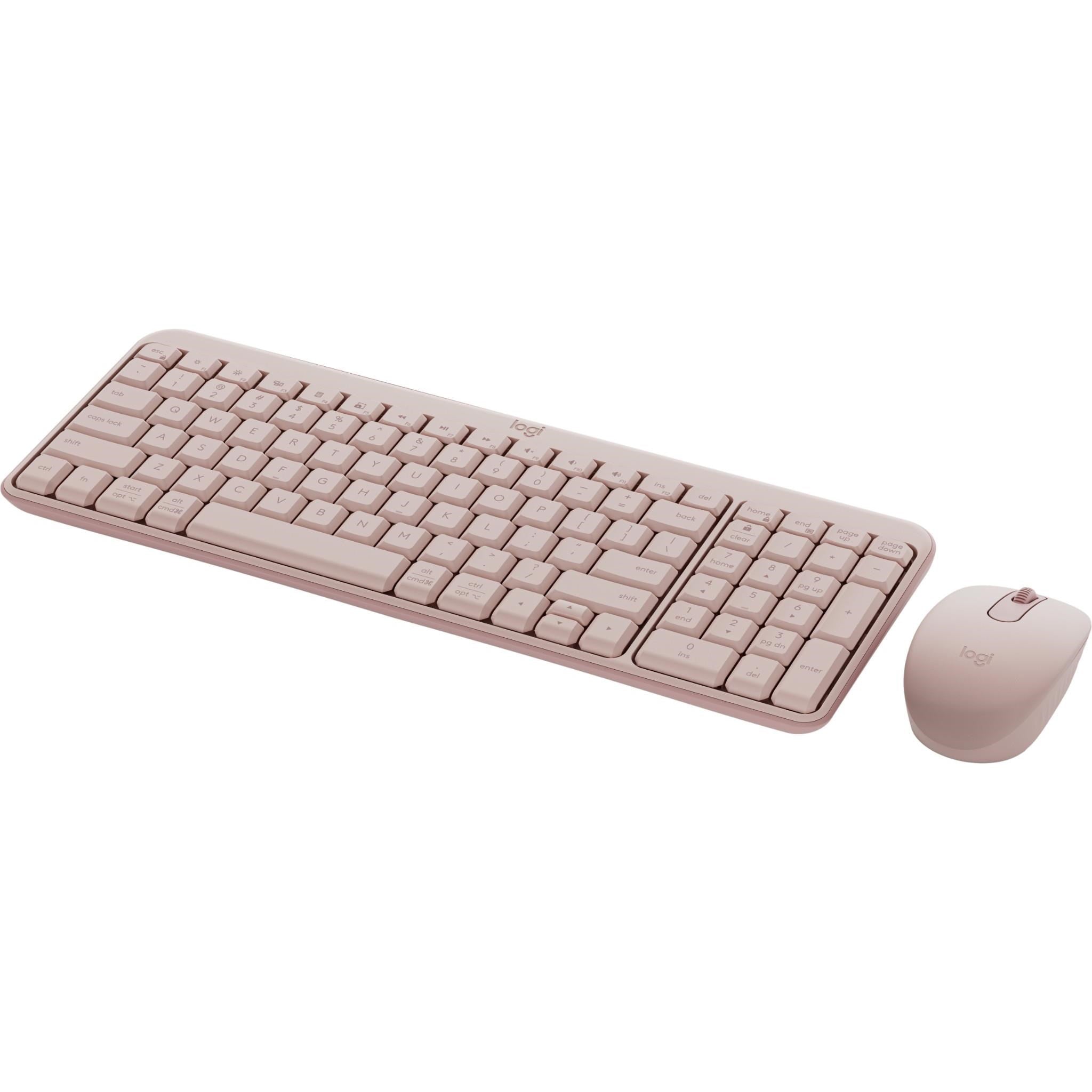 Logitech MK250 Bluetooth Keyboard and Mouse Combo (Rose)