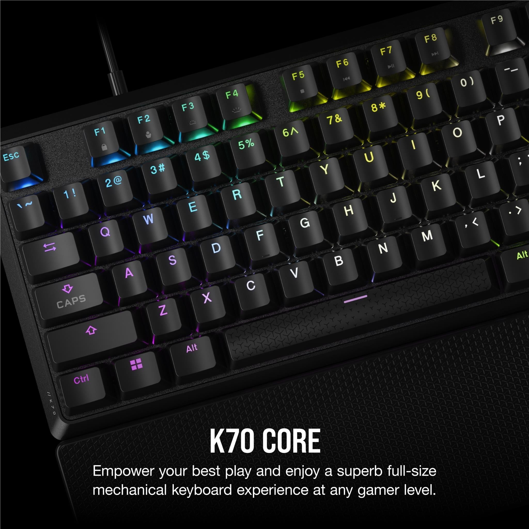 Corsair K70 CORE RGB Mechanical Gaming Keyboard Red Switch (Black)