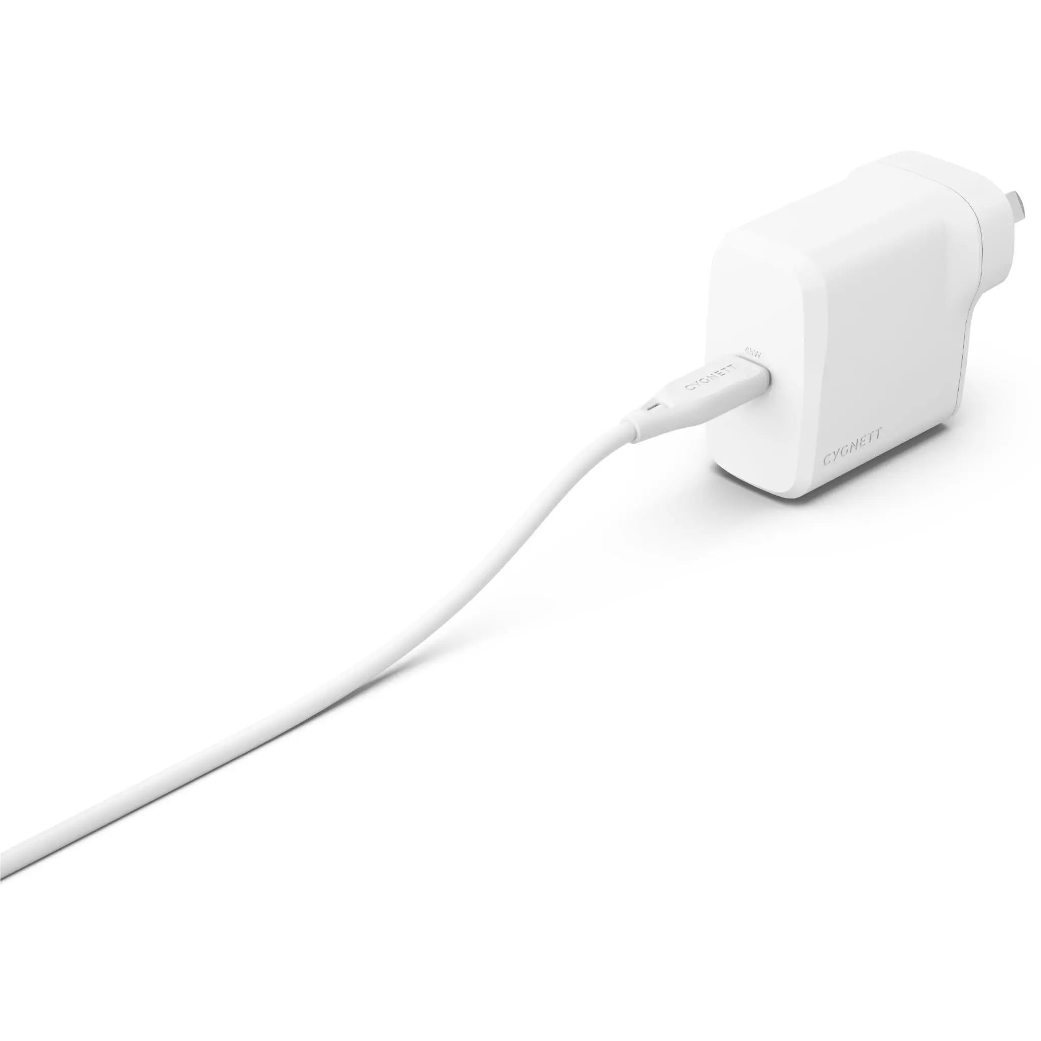 Cygnett PowerPlus 45W Single Port GaN USB-C Wall Charger (White)