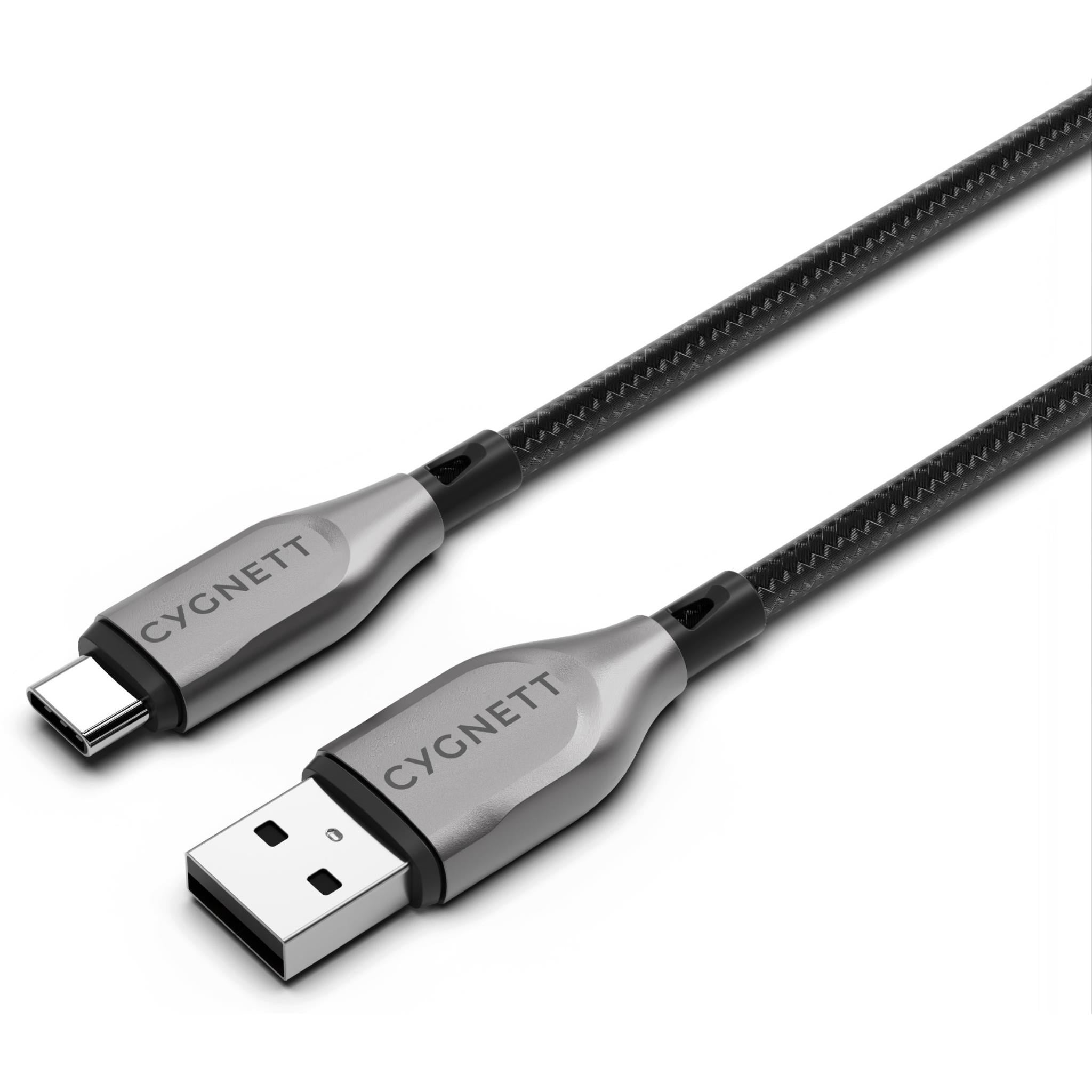 Cygnett Armoured USB-C to USB-A Cable 2M (Black)