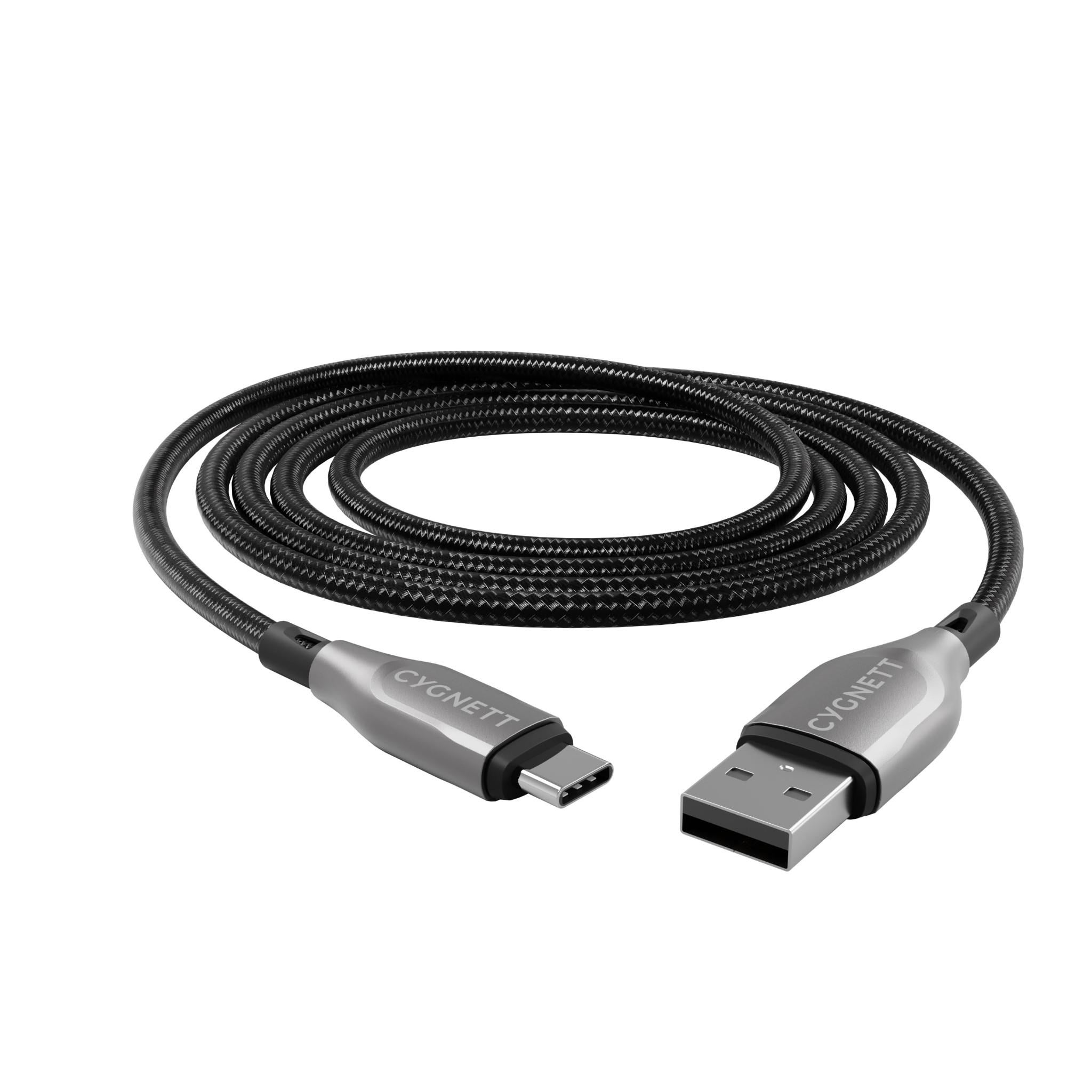 Cygnett Armoured USB-C to USB-A Cable 3M (Black)