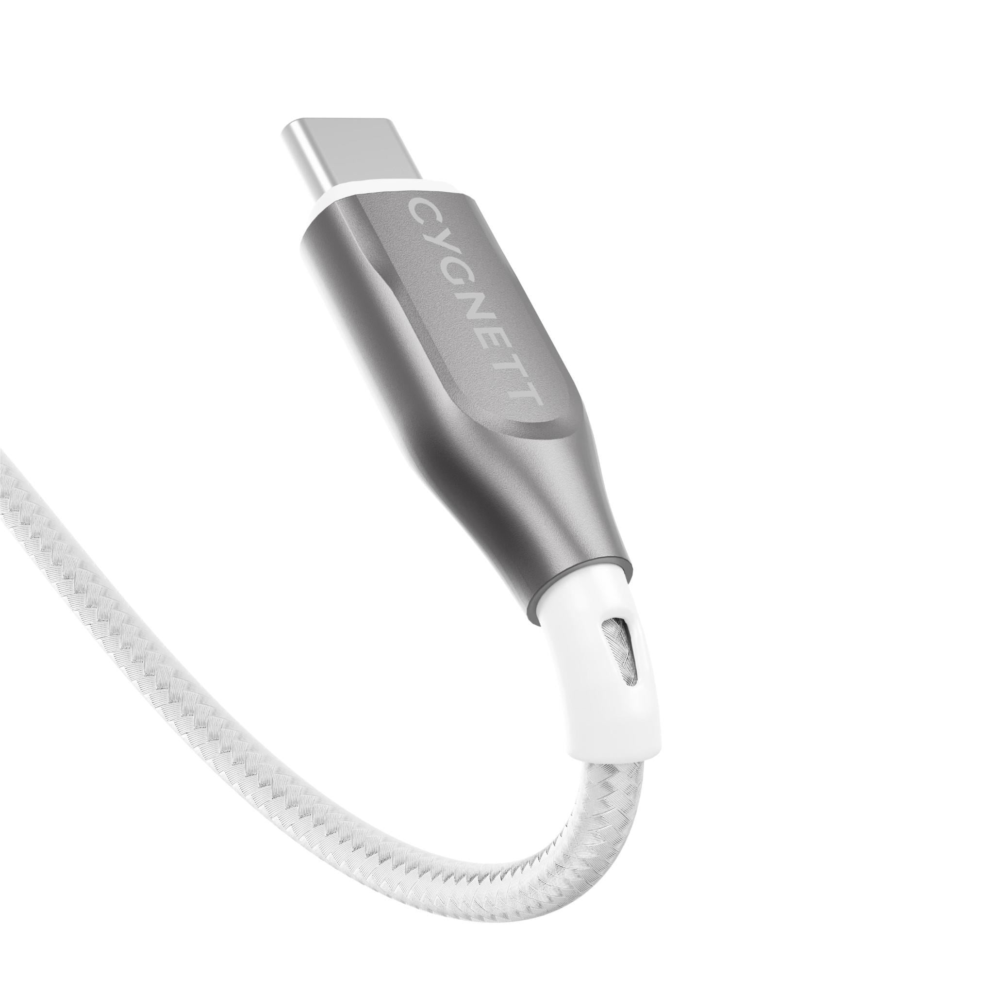 Cygnett Armoured USB-C to USB-C Cable 1M (White)