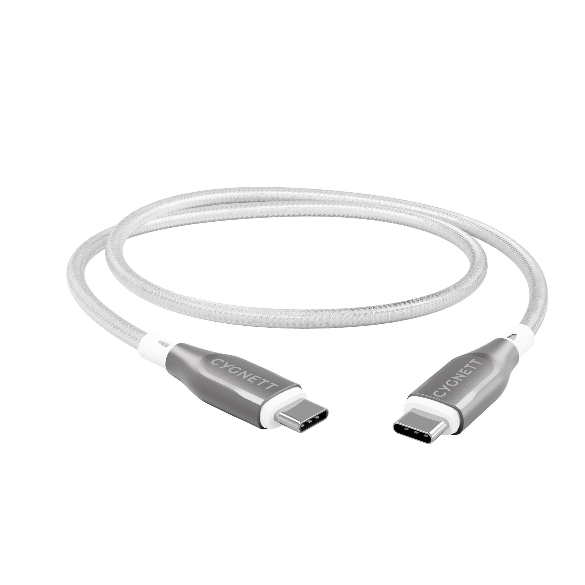 Cygnett Armoured USB-C to USB-C Cable 1M (White)
