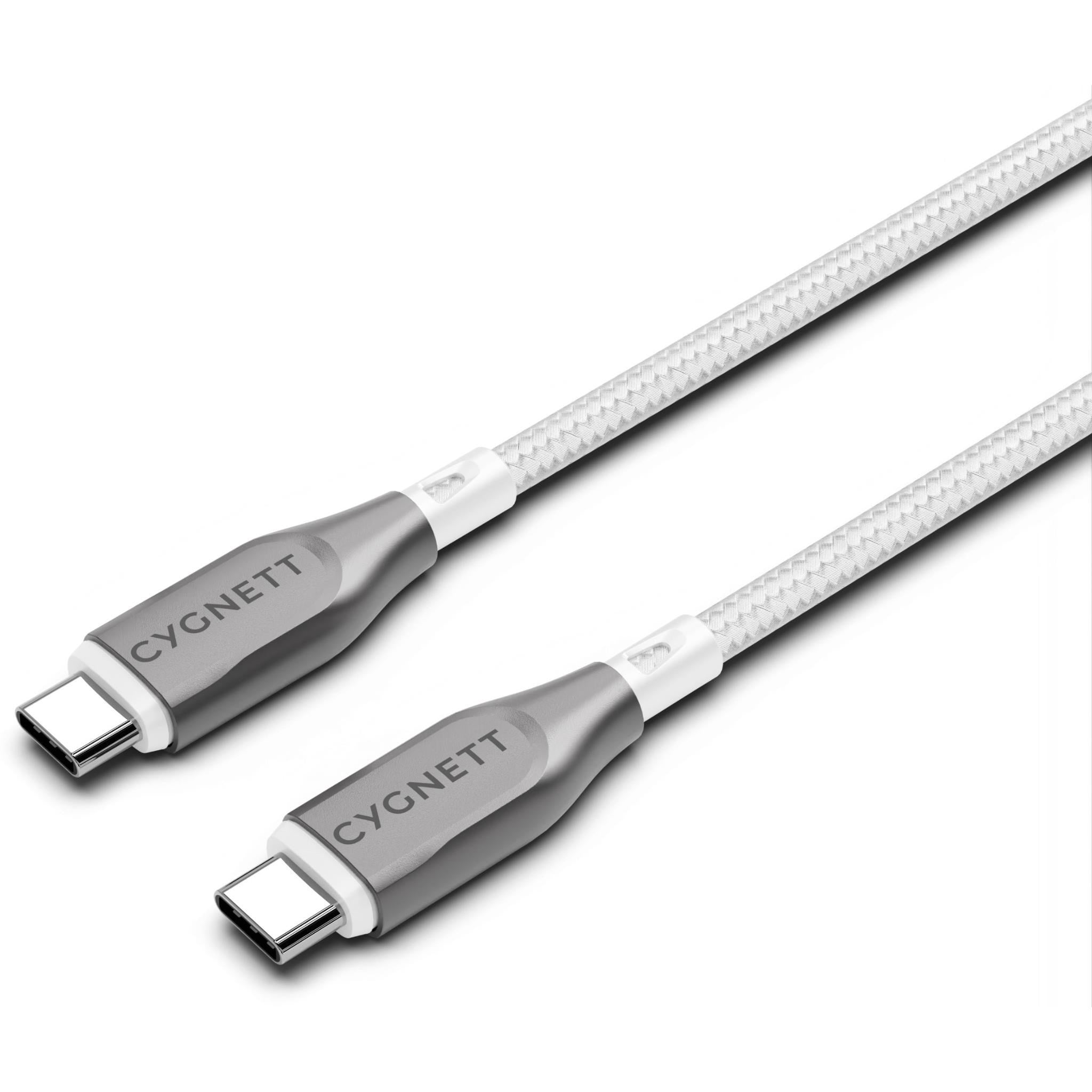 Cygnett Armoured USB-C to USB-C Cable 2M (White)