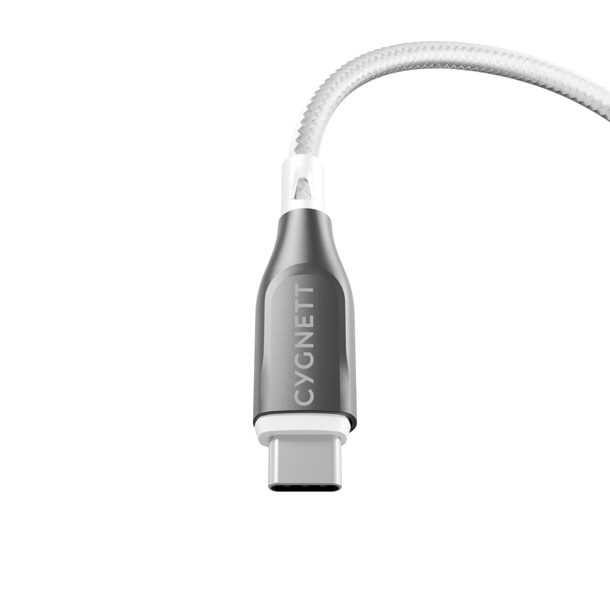 Cygnett Armoured USB-C to USB-C Cable 2M (White)