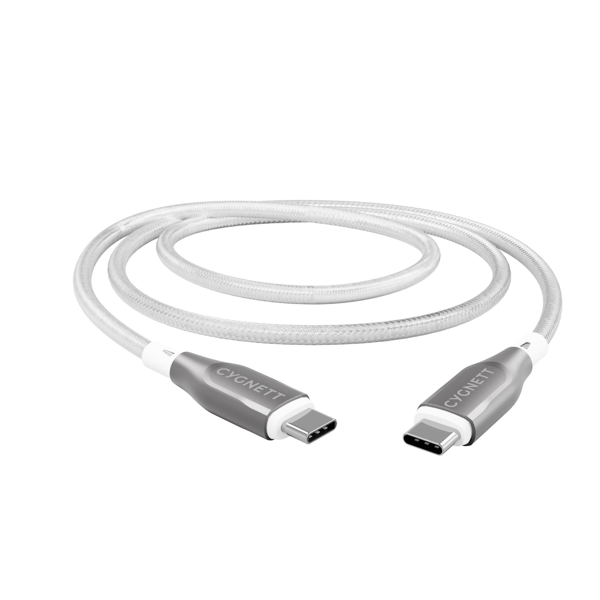 Cygnett Armoured USB-C to USB-C Cable 2M (White)