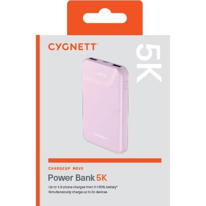 Cygnett ChargeUp Move Gen2 5K Power Bank (Pink)