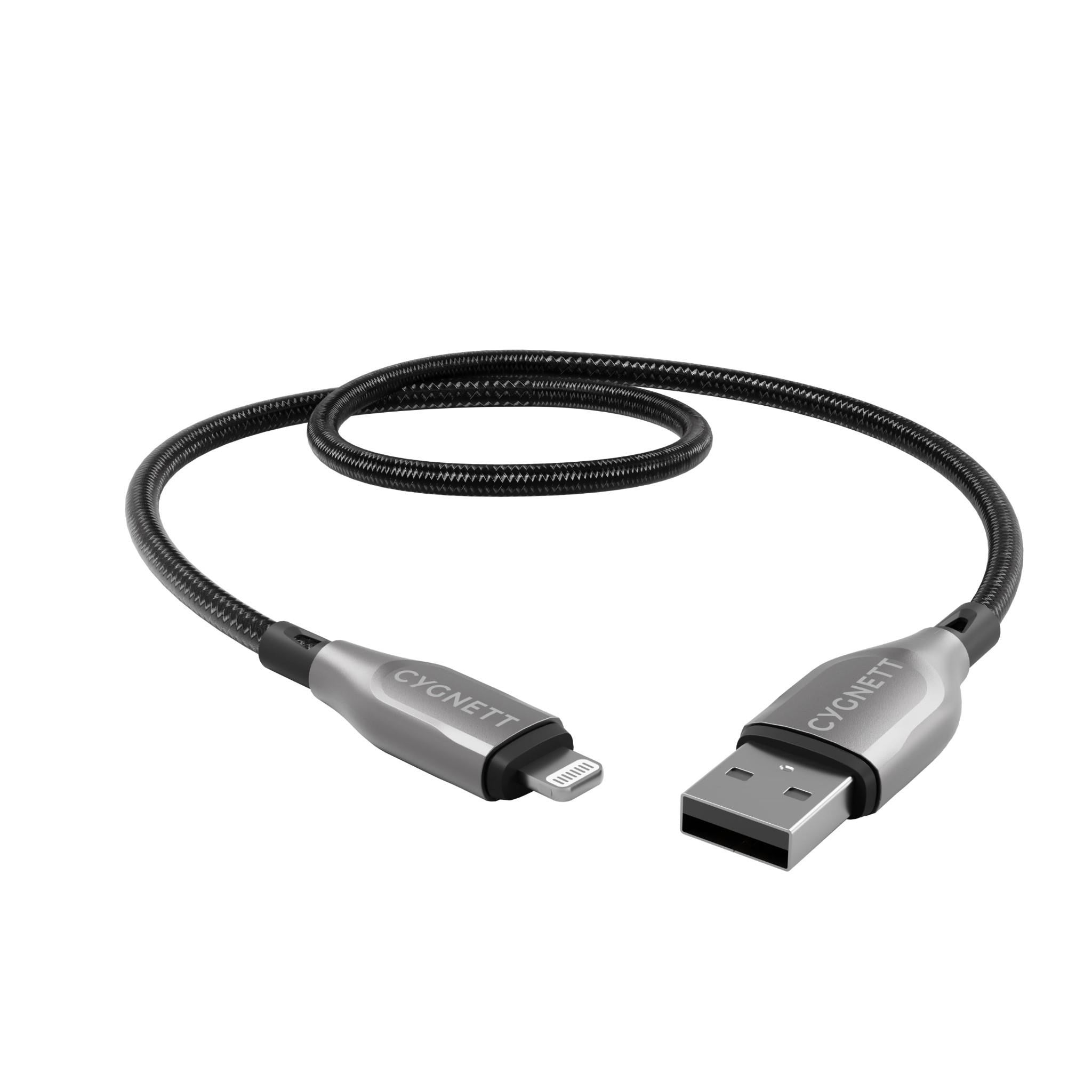 Cygnett Armoured Lightning to USB-A Cable 50cm (Black)