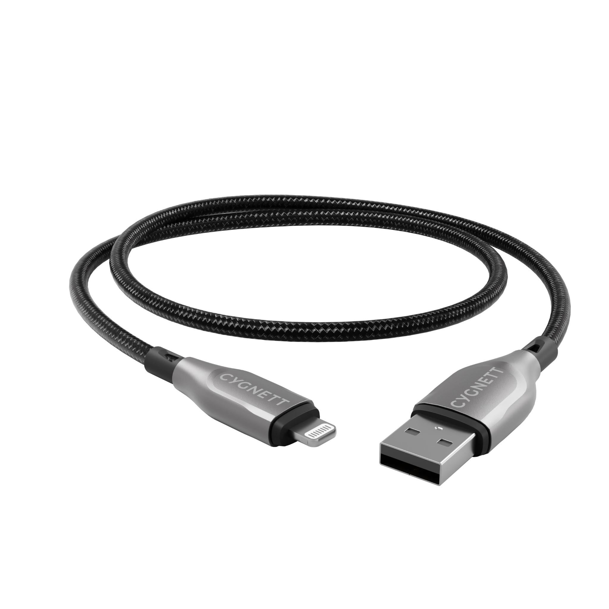 Cygnett Armoured Lightning to USB-A Cable 1M (Black)
