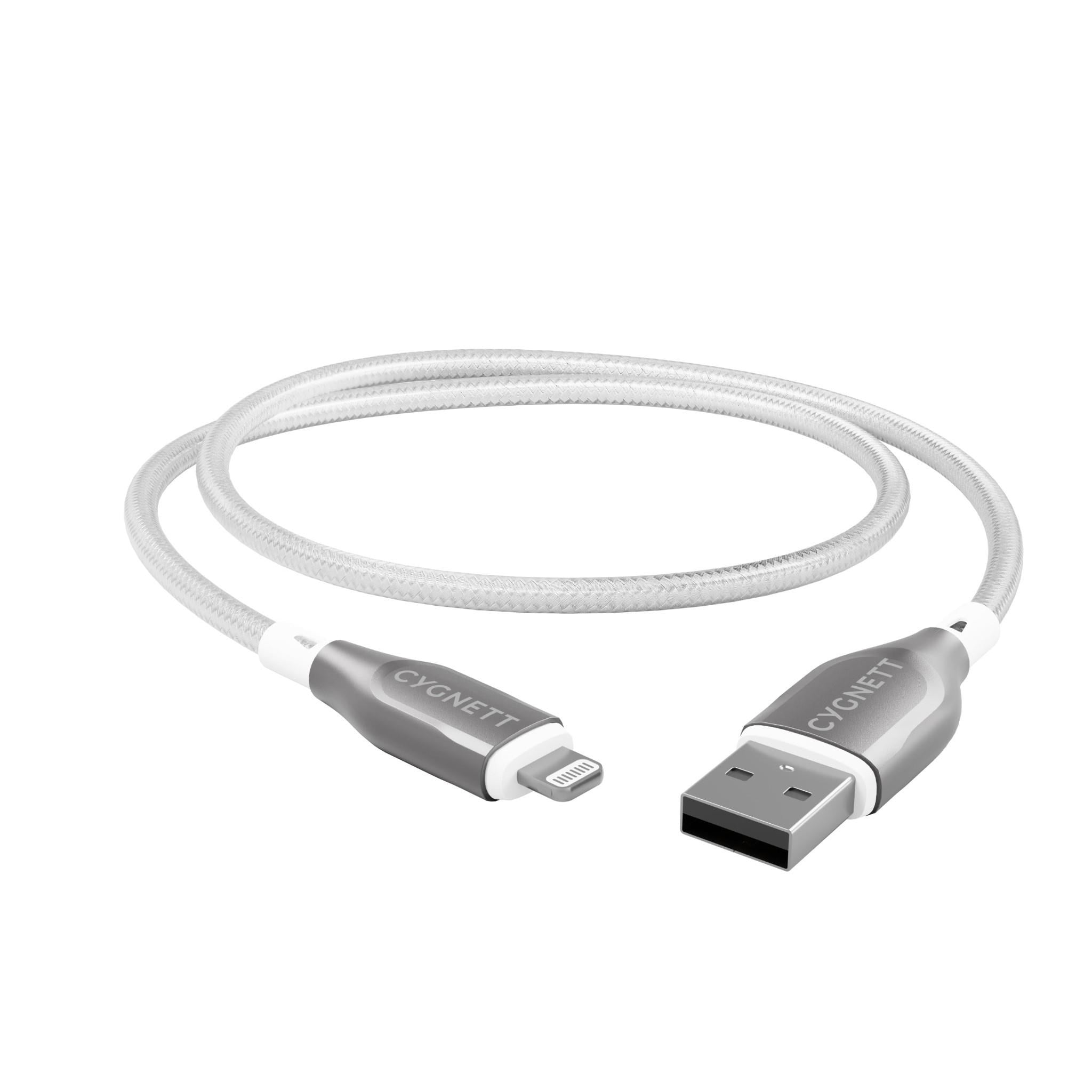 Cygnett Armoured Lightning to USB-A Cable 1M (White)