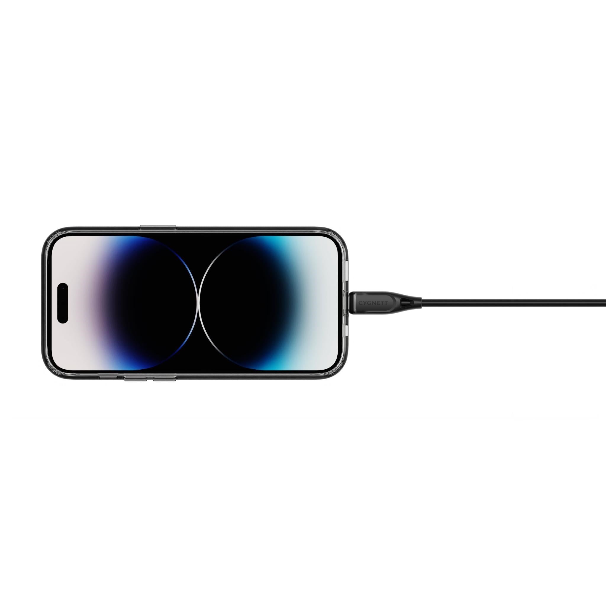 Cygnett Charge & Connect Lightning to USB-A Cable V2 1.2m (Black)