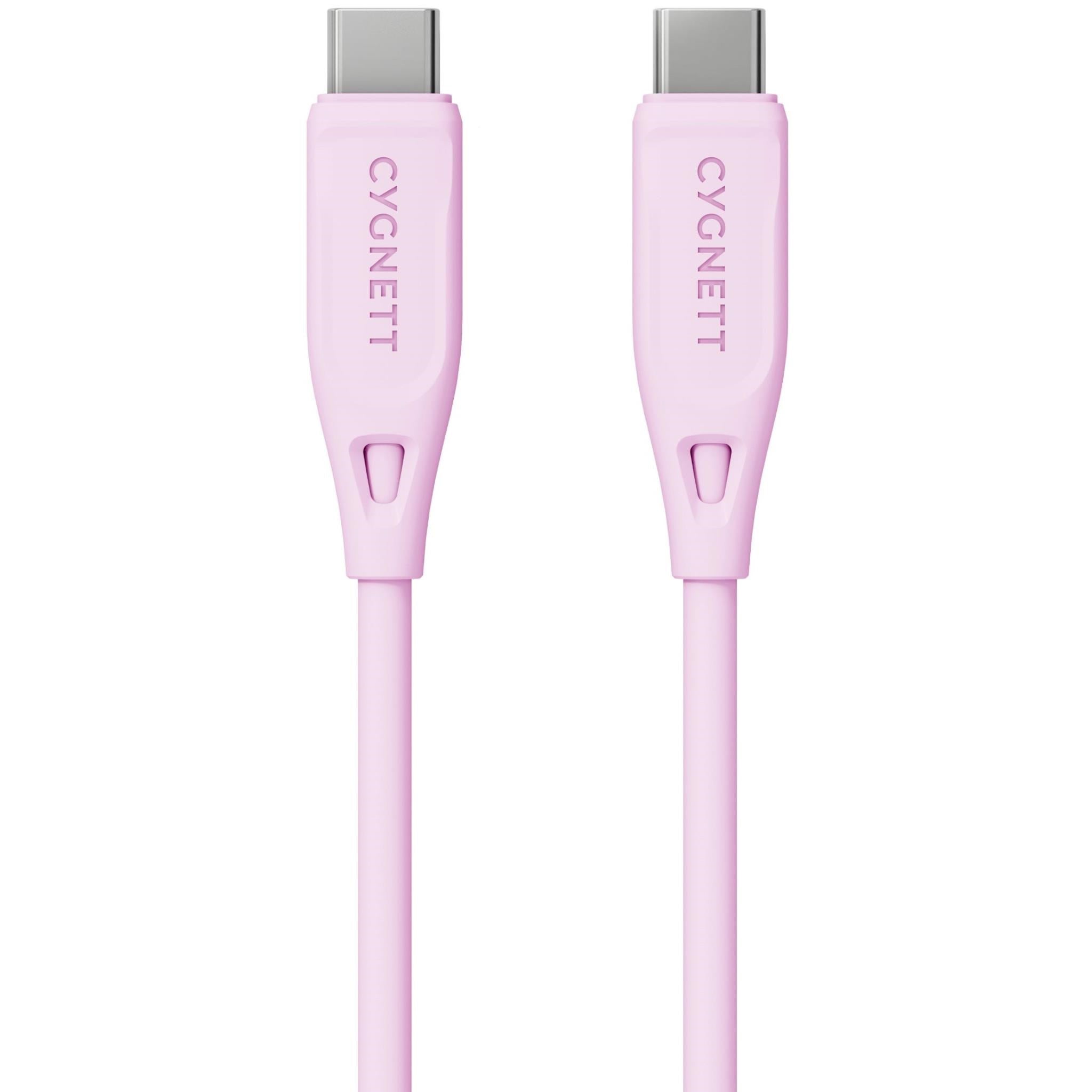 Cygnett Charge & Connect USB-C to USB-C 2.0 Cable V2 1.2m (Pink)