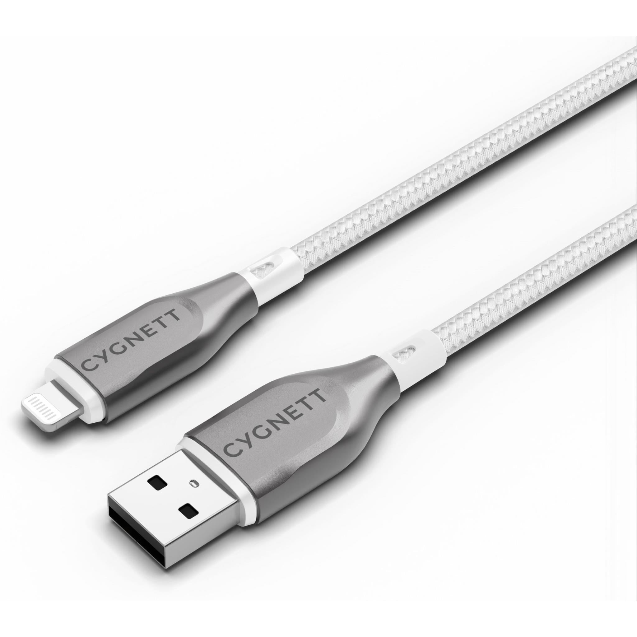 Cygnett Armoured Lightning to USB-A Cable 3M (White)
